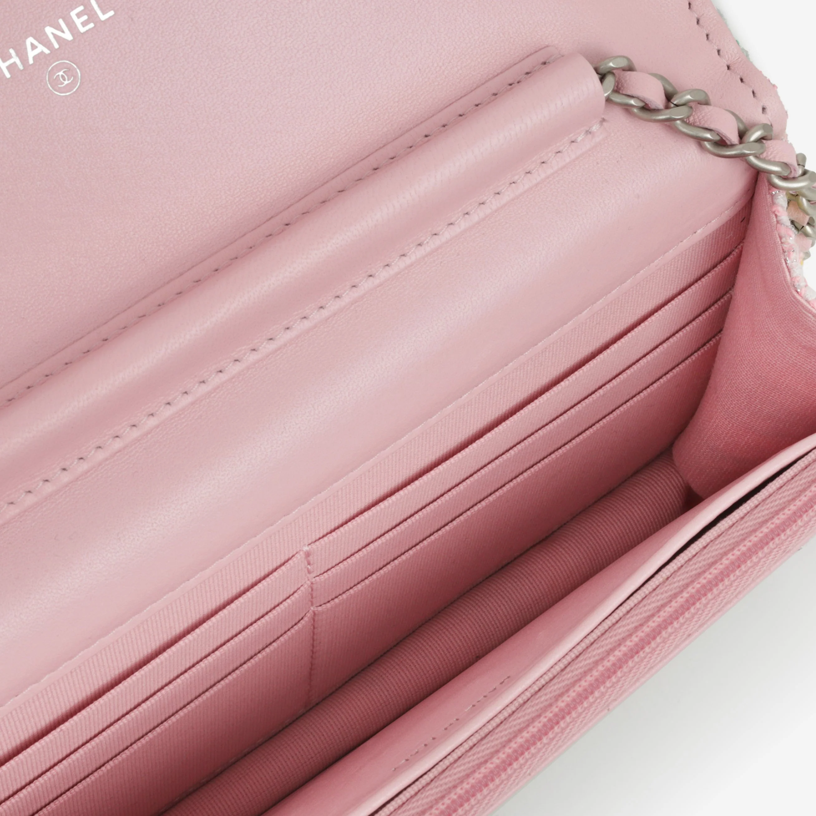 Chanel 24s Classic Wallet on Chain - Mixed Tweed | Silver Hardware - Image 6