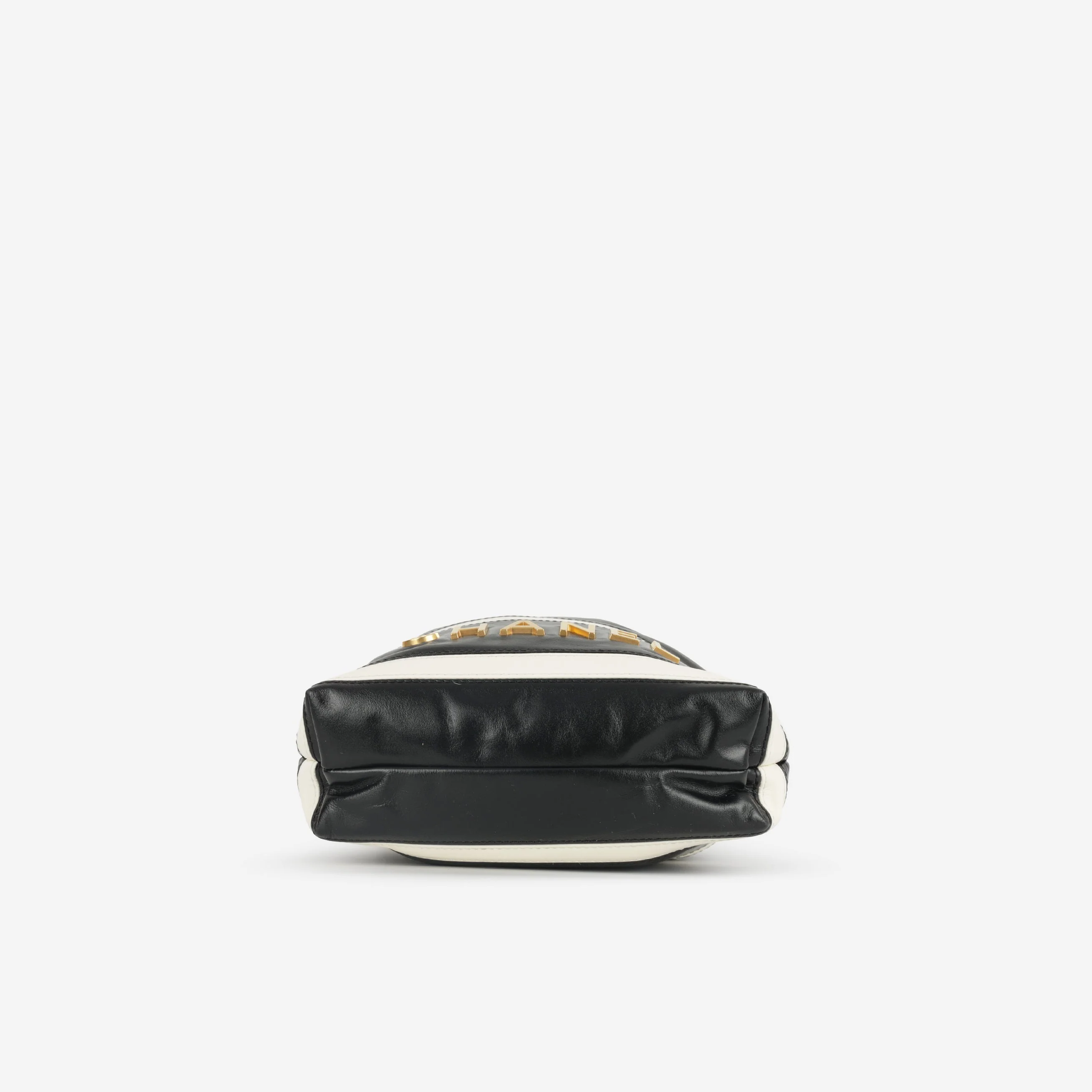 Chanel 24S Mini 22 - Black / White Striped Calfskin | Gold Hardware - Image 4
