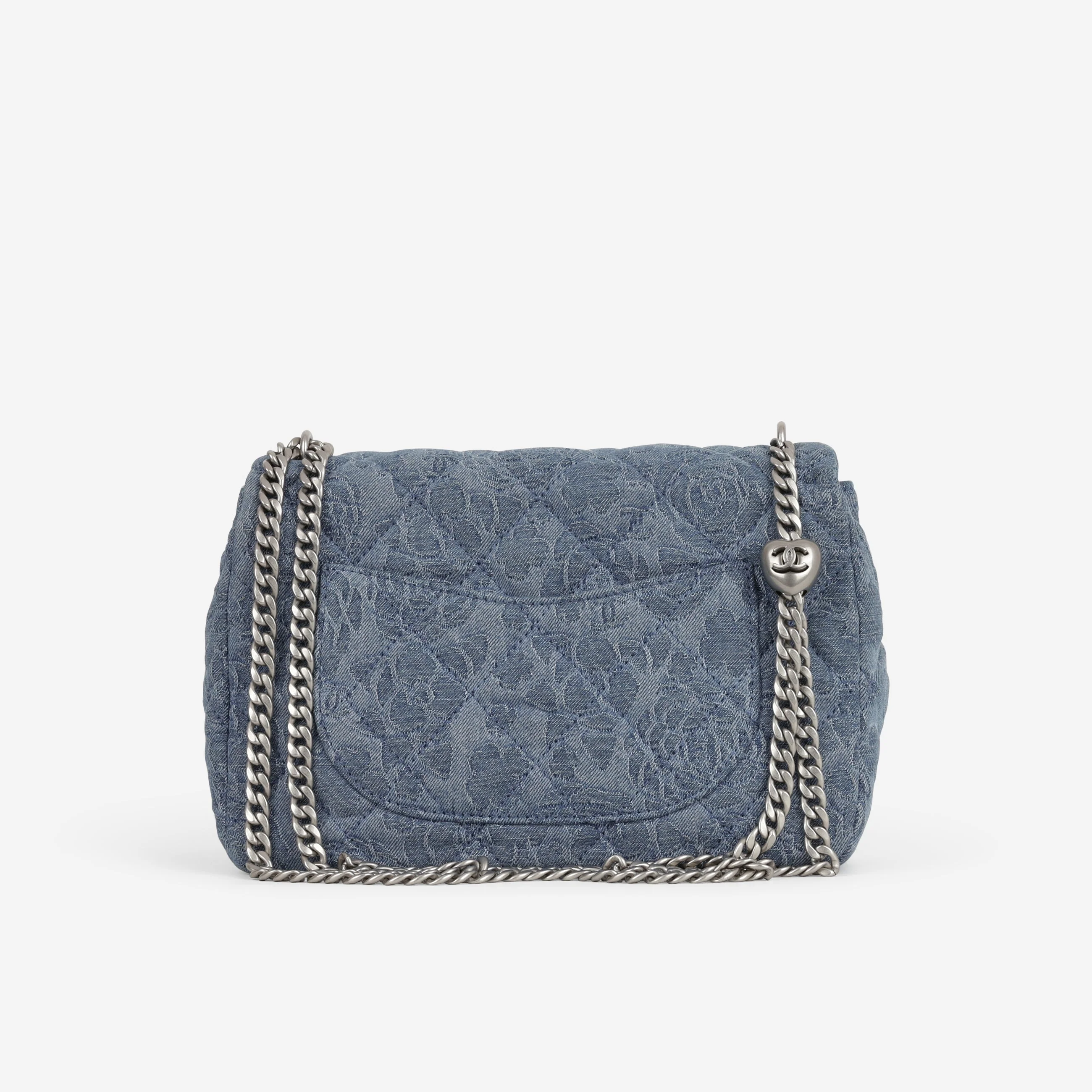 Chanel Camellia Sweetheart Crush - Blue Denim | Silver Hardware - Image 3
