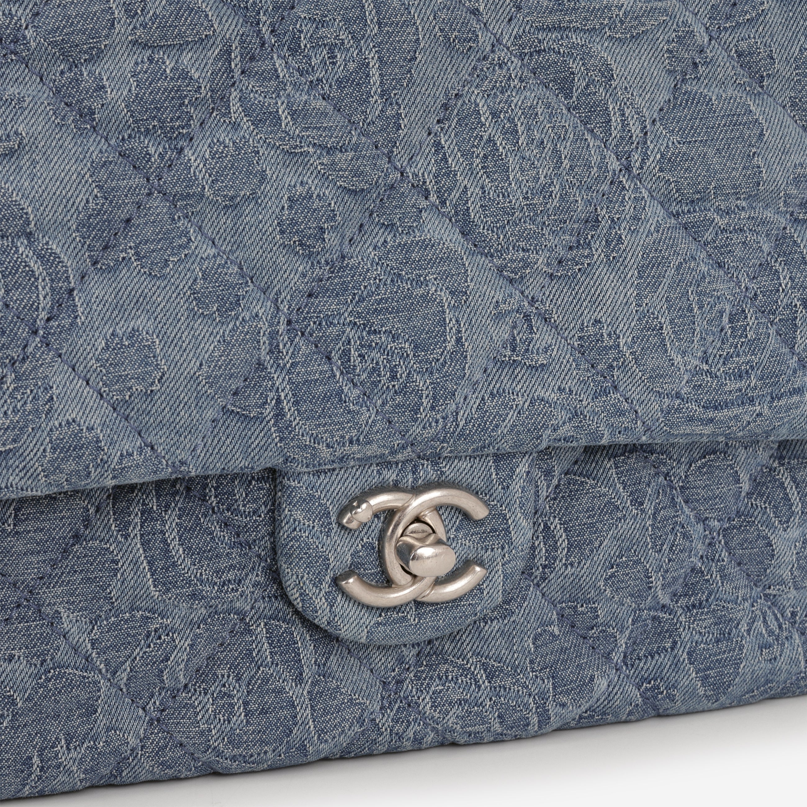 Chanel Camellia Sweetheart Crush - Blue Denim | Silver Hardware - Image 6