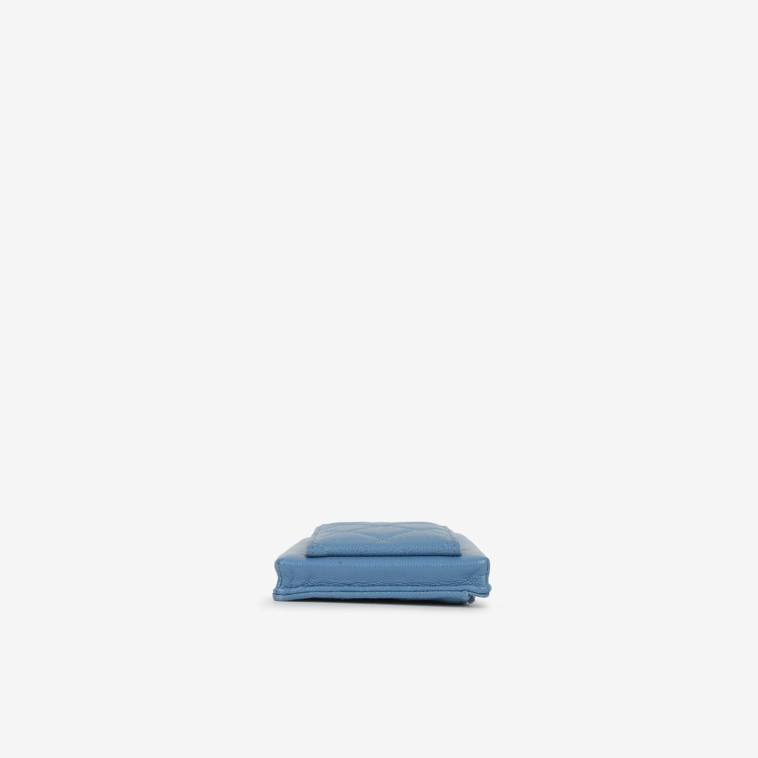 Chanel CC Phone Holder -  Blue Caviar | Champagne Gold Hardware - Image 5