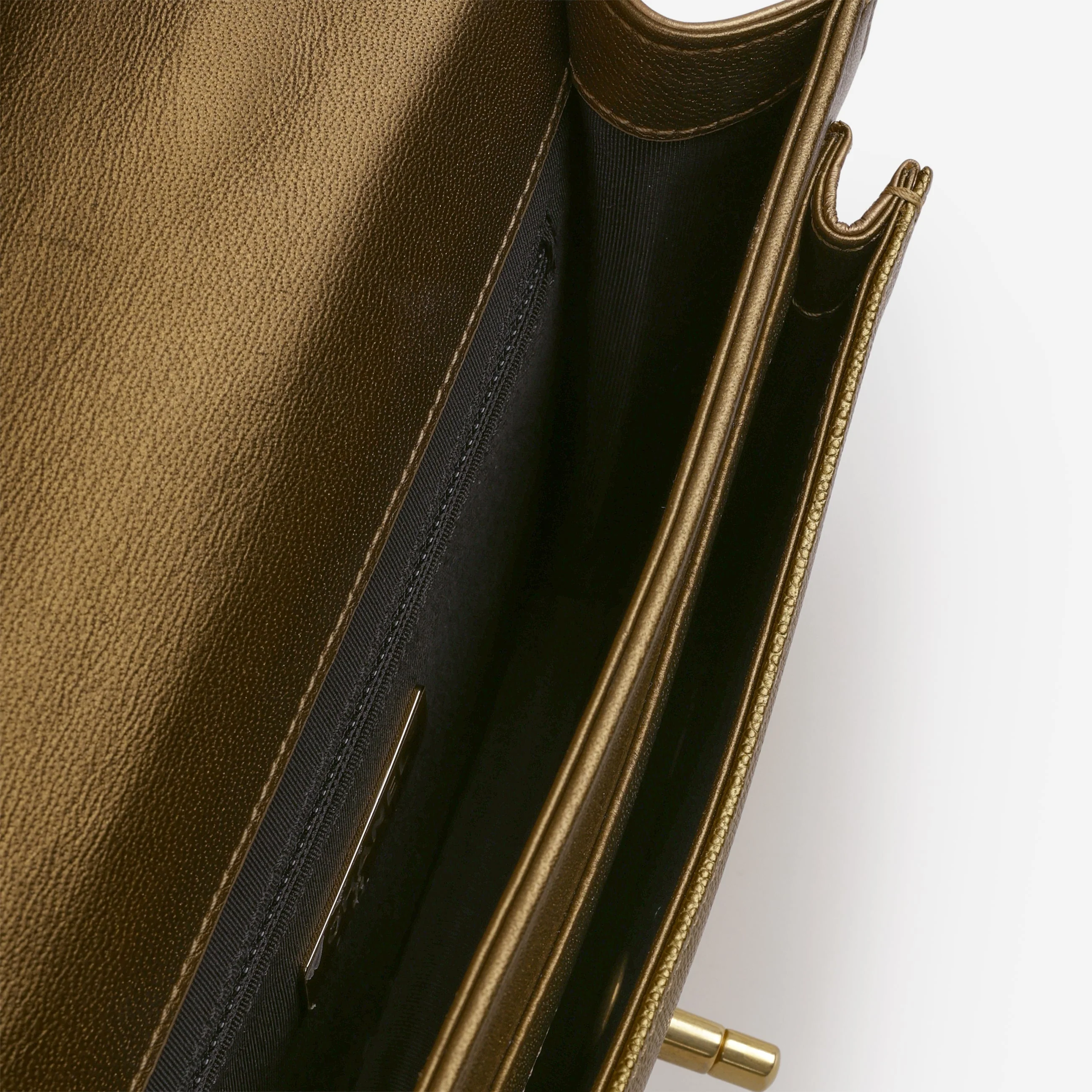 Chanel Chain Handle Flap Bag - Bronze Caviar / Calfskin | Gold Hardware - Image 5