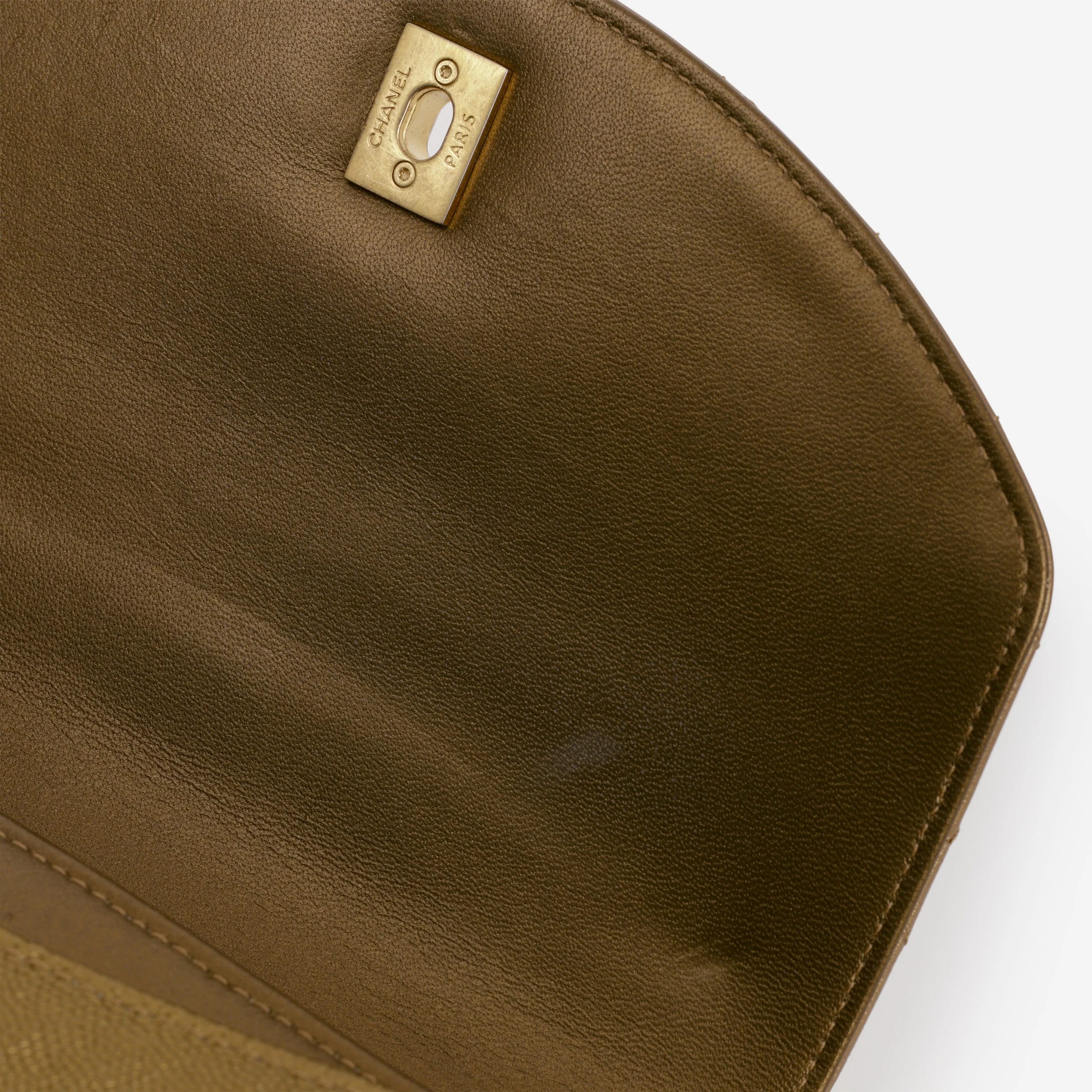 Chanel Chain Handle Flap Bag - Bronze Caviar / Calfskin | Gold Hardware - Image 7