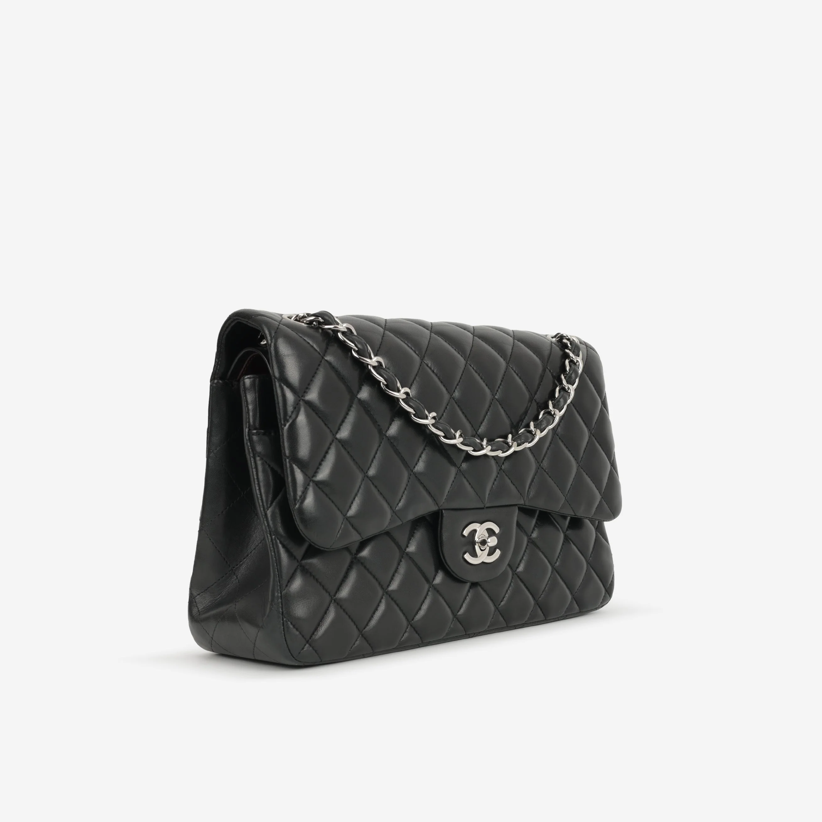 Chanel Classic Flap Bag - Jumbo Classic Flap | Silver Hardware - Image 2