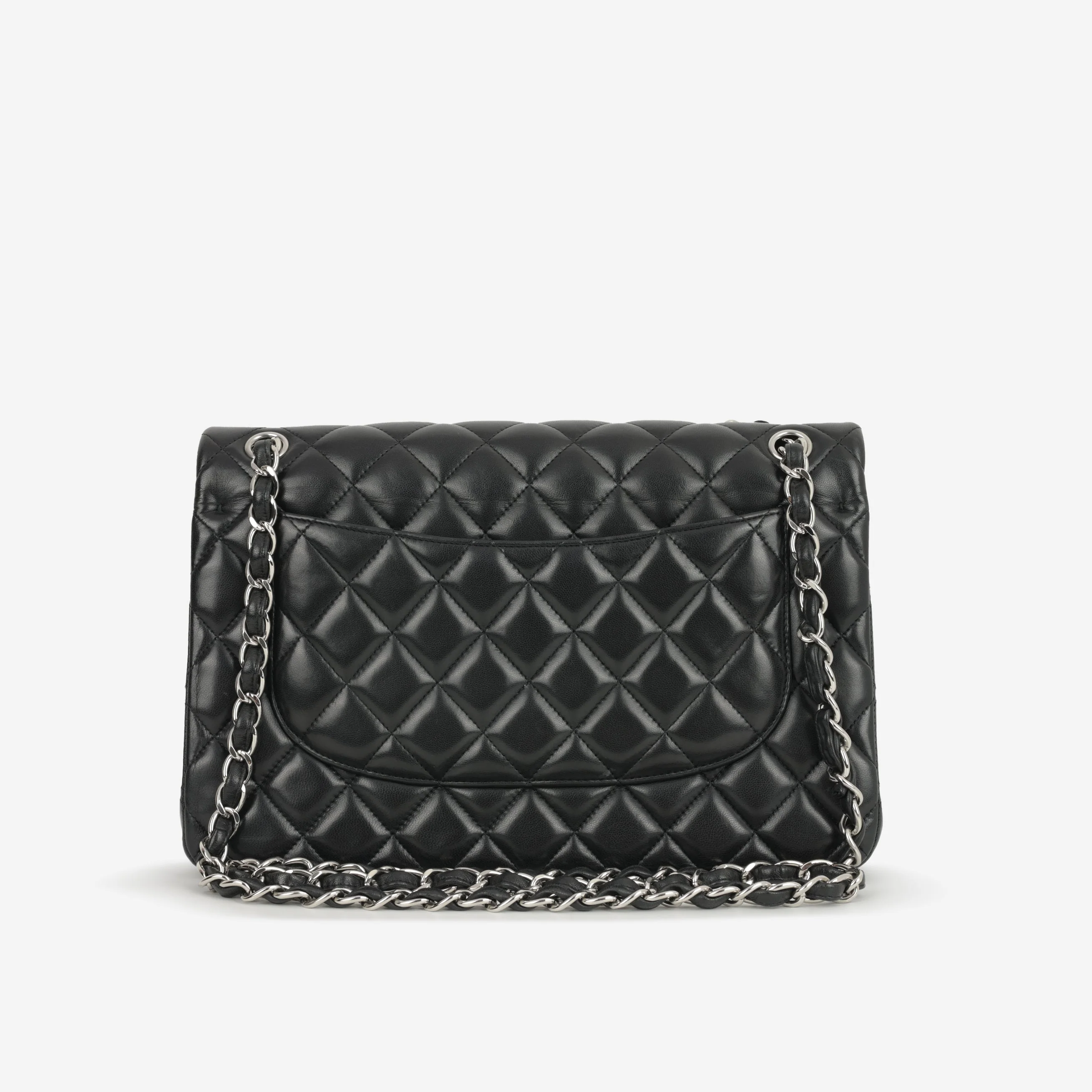 Chanel Classic Flap Bag - Jumbo Classic Flap | Silver Hardware - Image 4