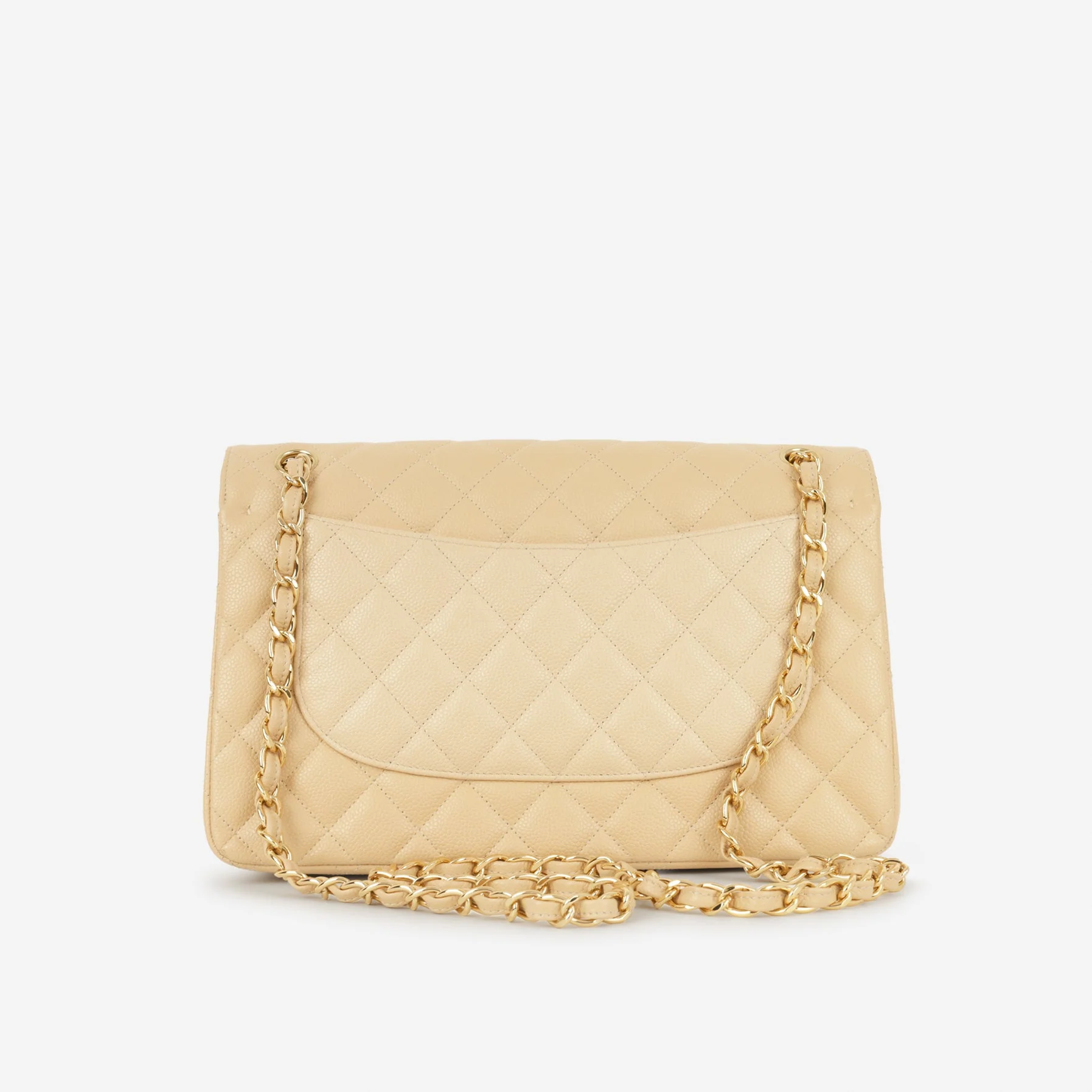 Chanel Classic Jumbo Double Flap - Beige Caviar | Gold Hardware - Image 3