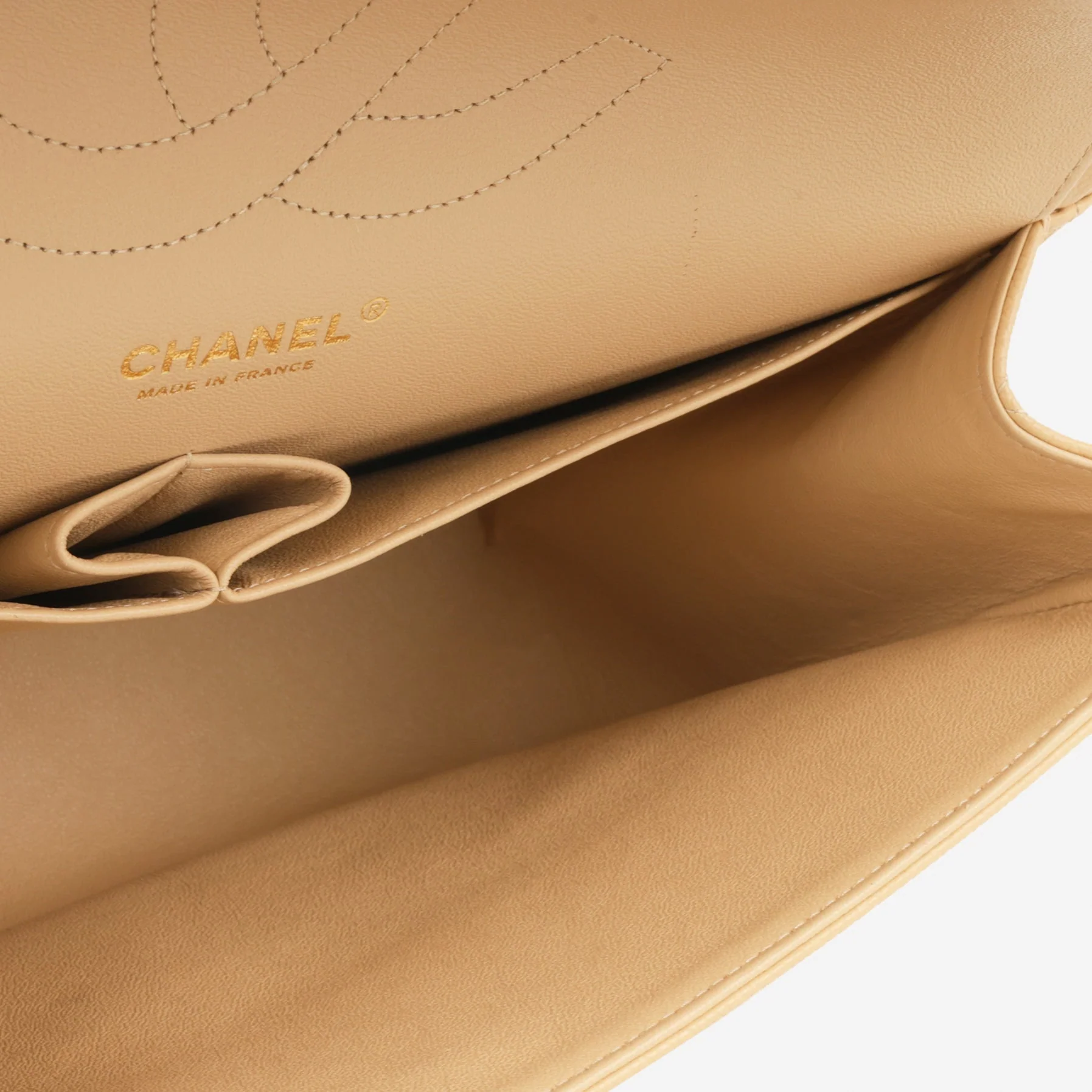 Chanel Classic Jumbo Double Flap - Beige Caviar | Gold Hardware - Image 6