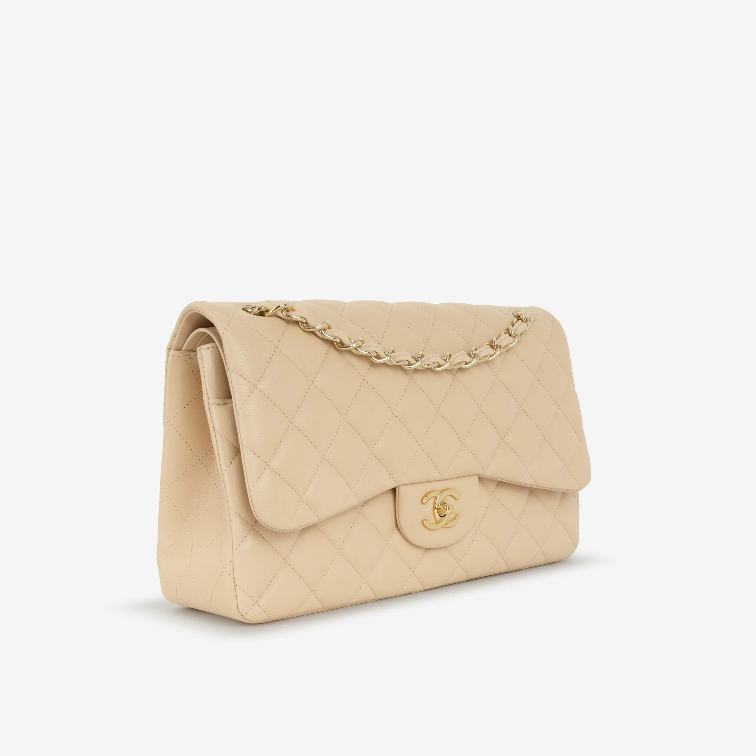 Chanel Classic Jumbo Double Flap - Beige Lambskin | Gold Hardware - Image 2