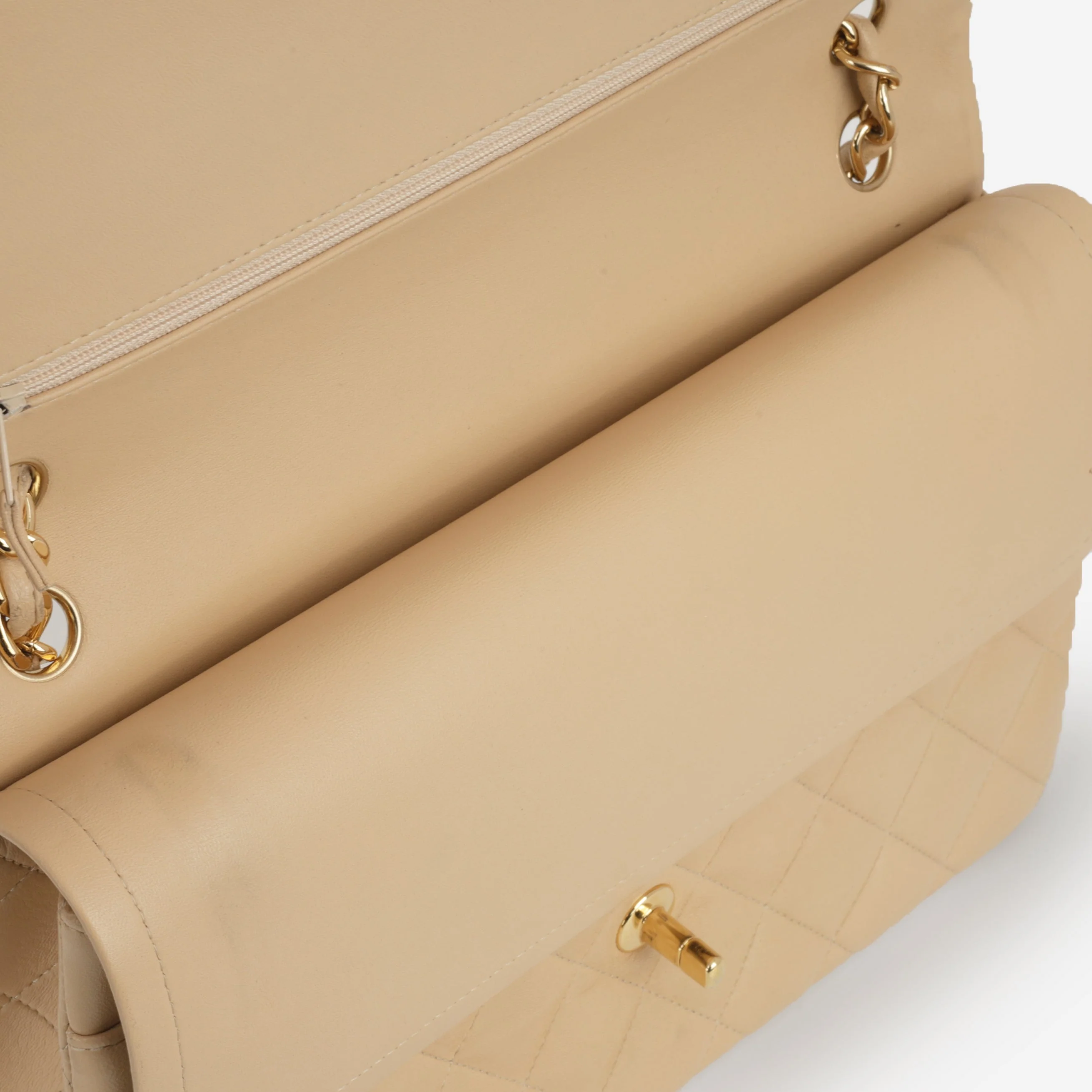 Chanel Classic Jumbo Double Flap - Beige Lambskin | Gold Hardware - Image 6