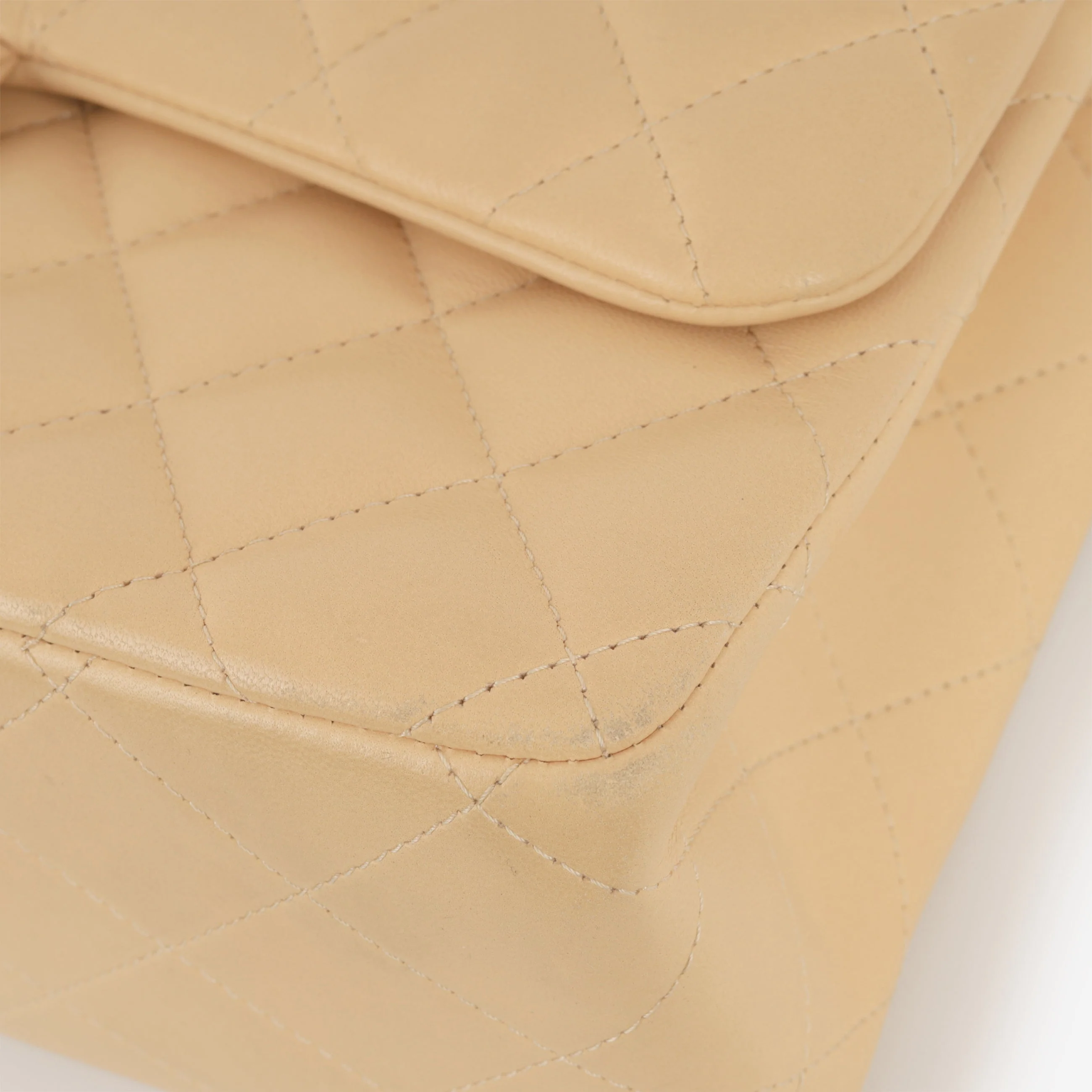 Chanel Classic Jumbo Double Flap - Beige Lambskin | Silver Hardware - Image 8