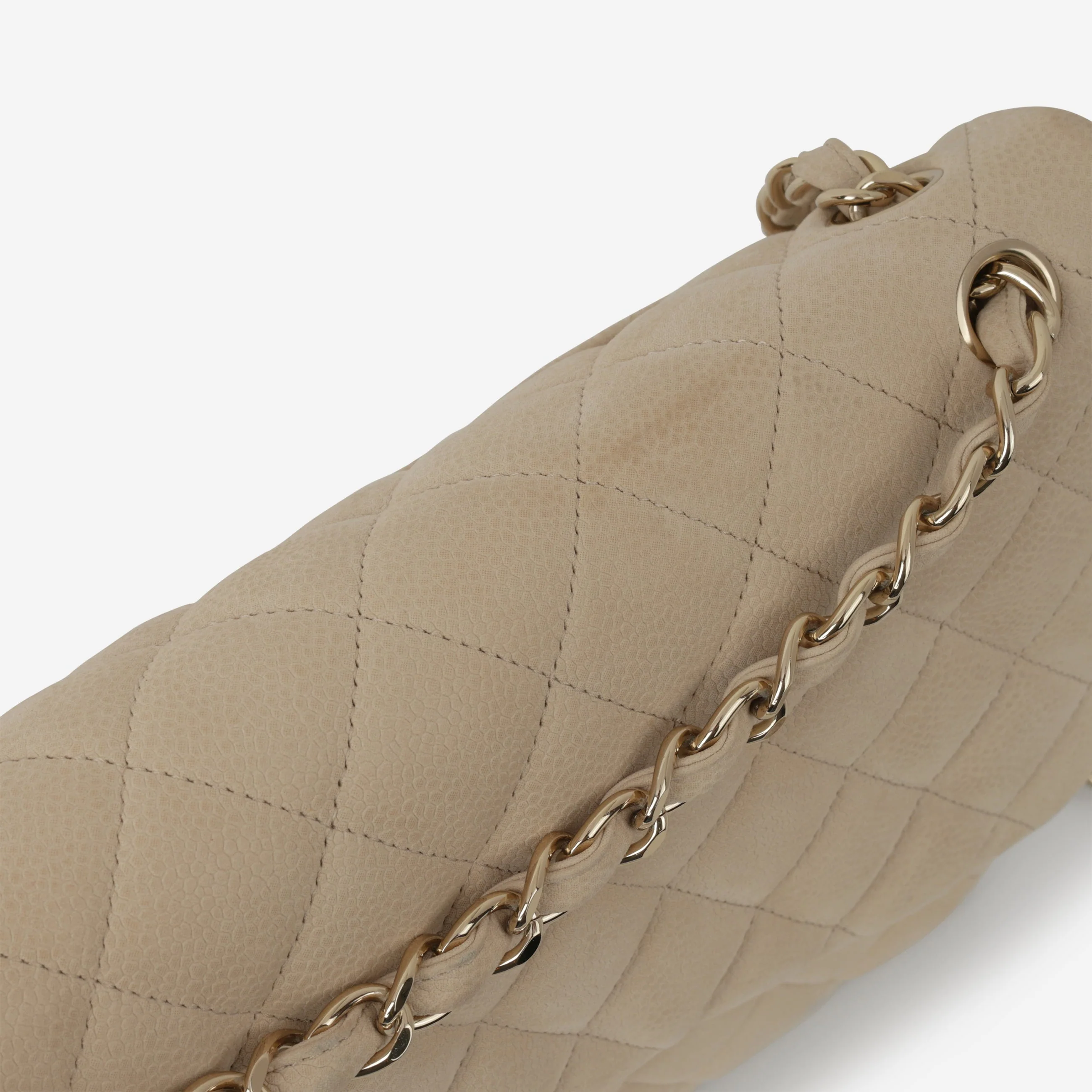 Chanel Classic Jumbo Double Flap - Beige Matte Caviar | Champagne Gold Hardware - Image 5