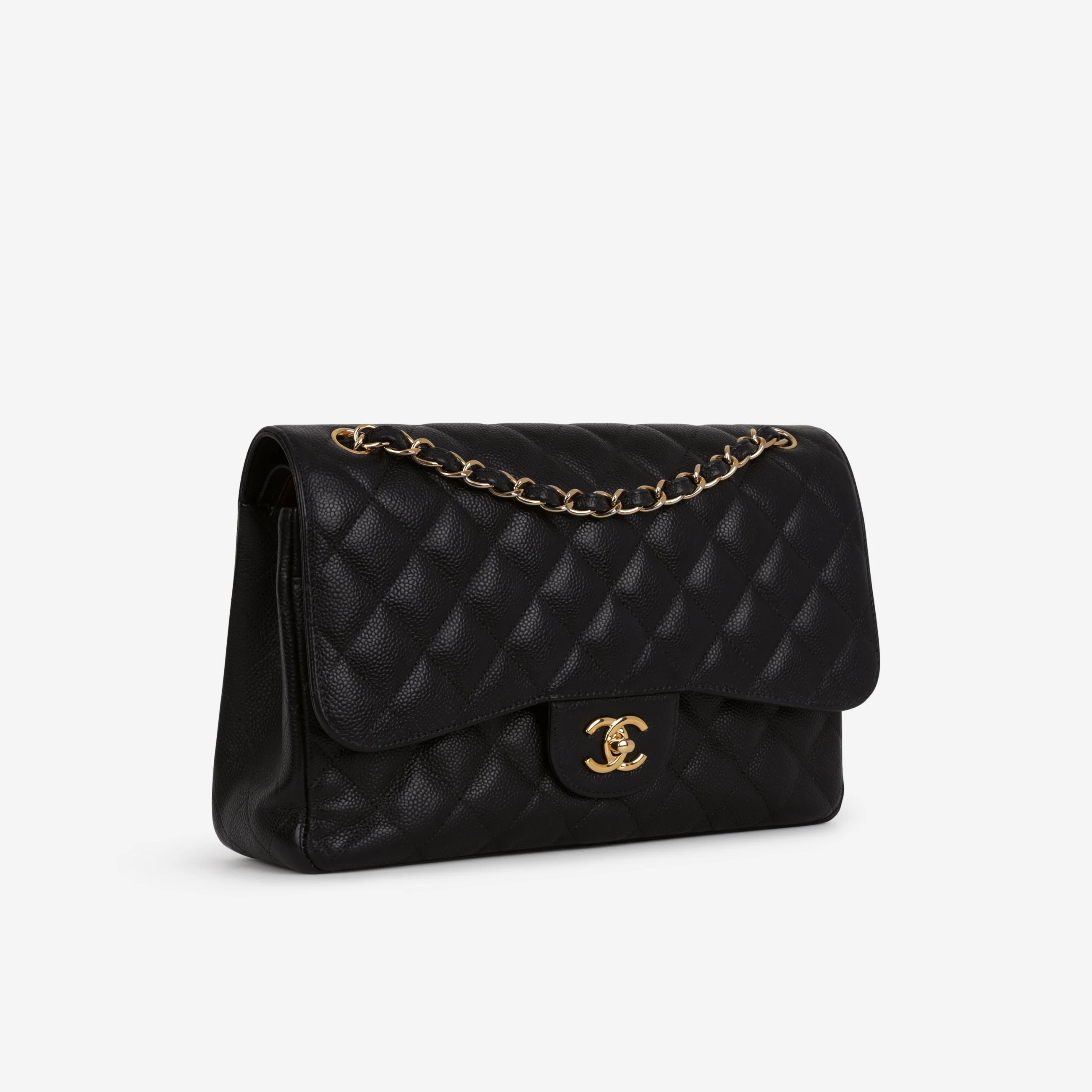 Chanel Classic Jumbo Double Flap - Black Caviar | Gold Hardware - Image 2