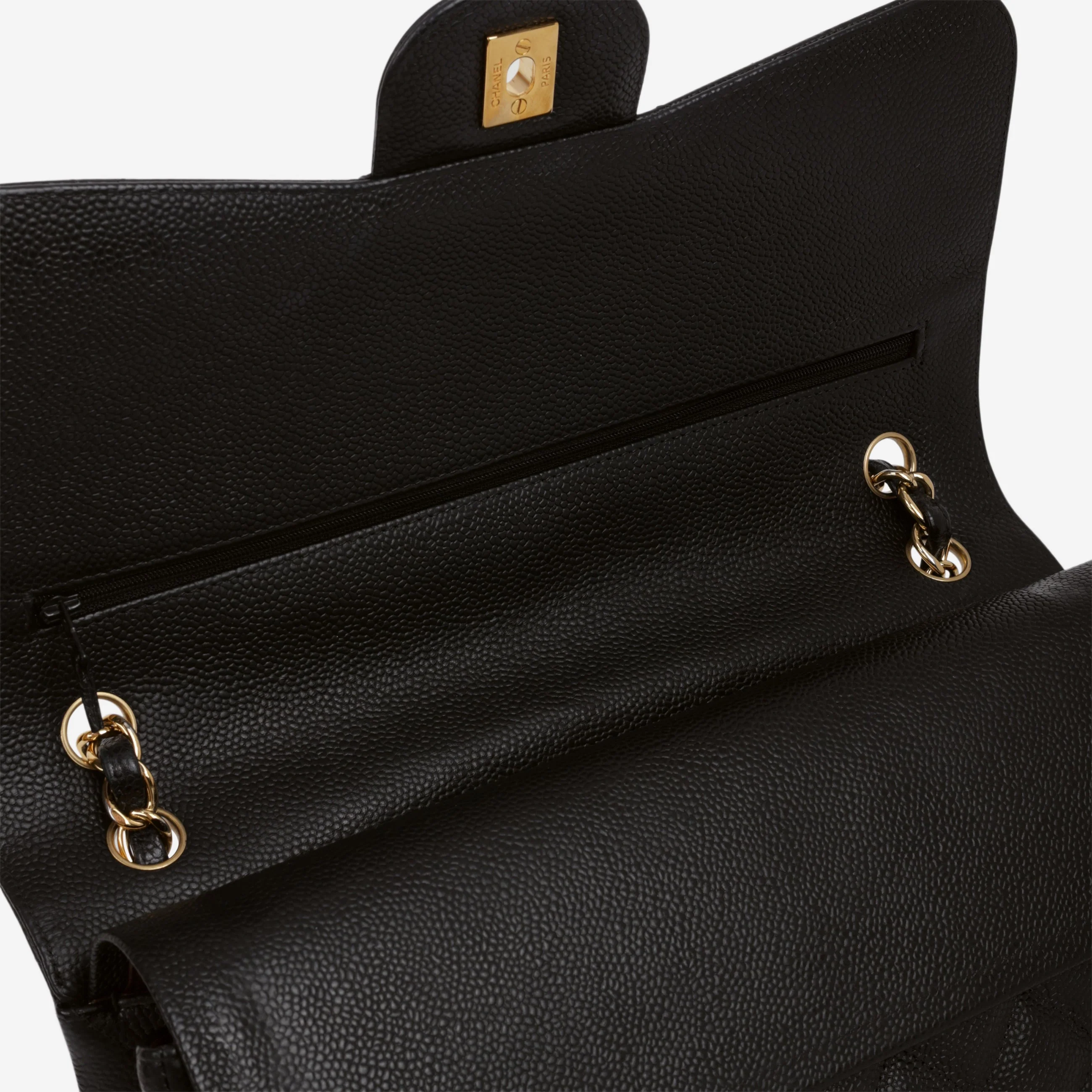 Chanel Classic Jumbo Double Flap - Black Caviar | Gold Hardware - Image 5