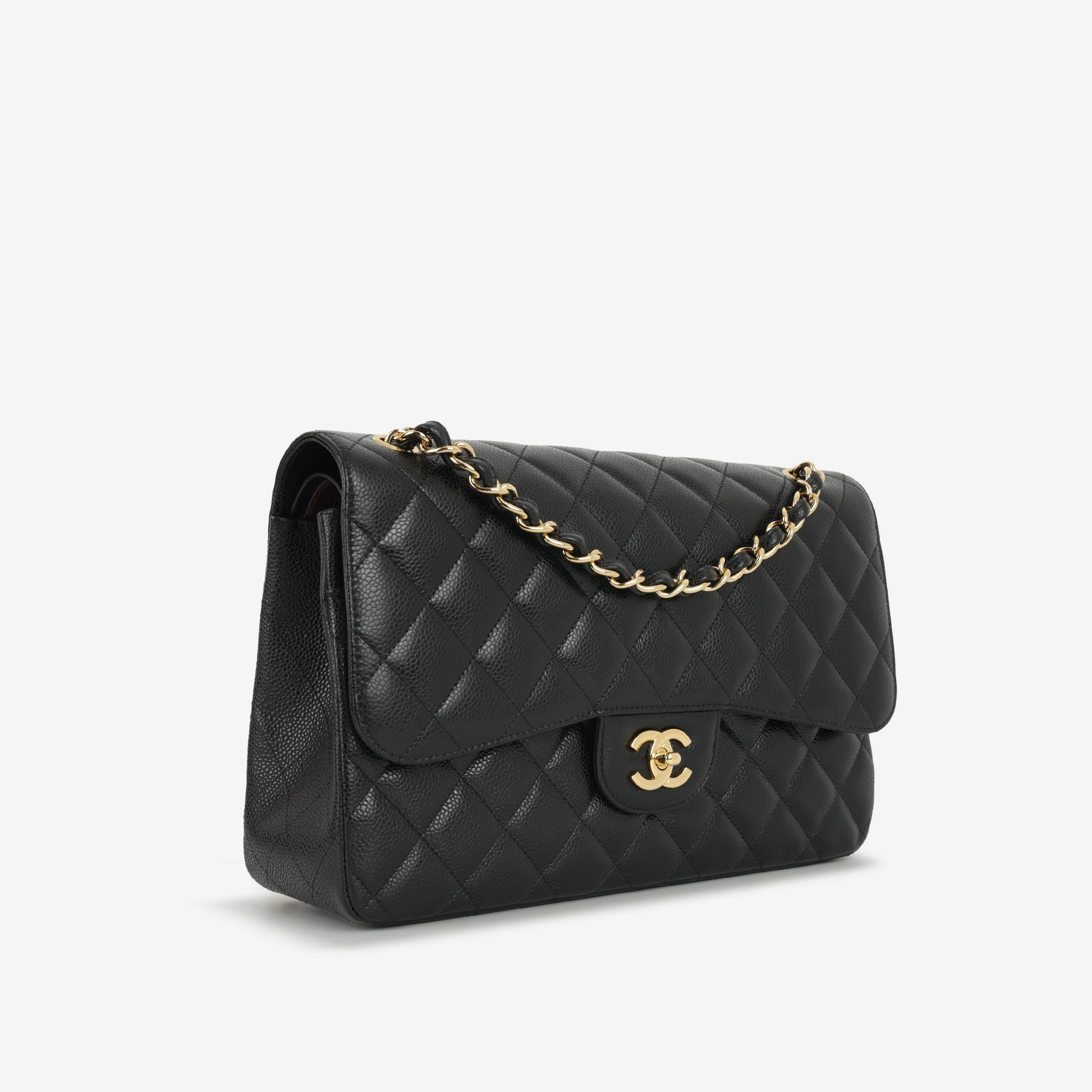 Chanel Classic Jumbo Double Flap - Black Caviar | Gold Hardware - Image 2