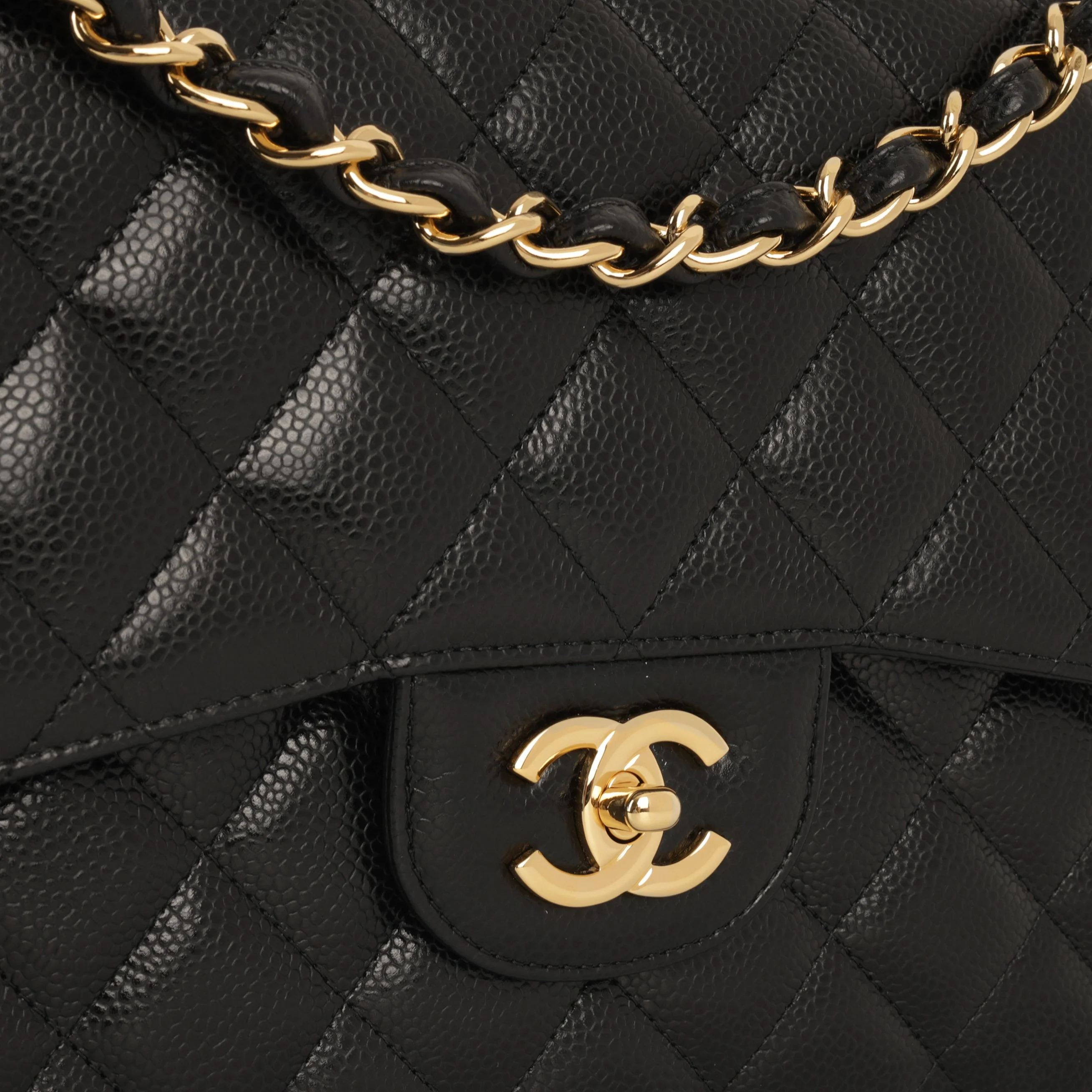 Chanel Classic Jumbo Double Flap - Black Caviar | Gold Hardware - Image 7