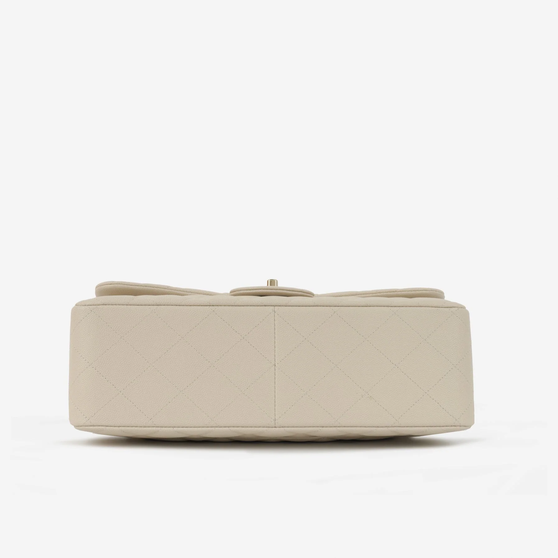Chanel Classic Jumbo Double Flap - Ecru Caviar | Champagne Gold Hardware - Image 3