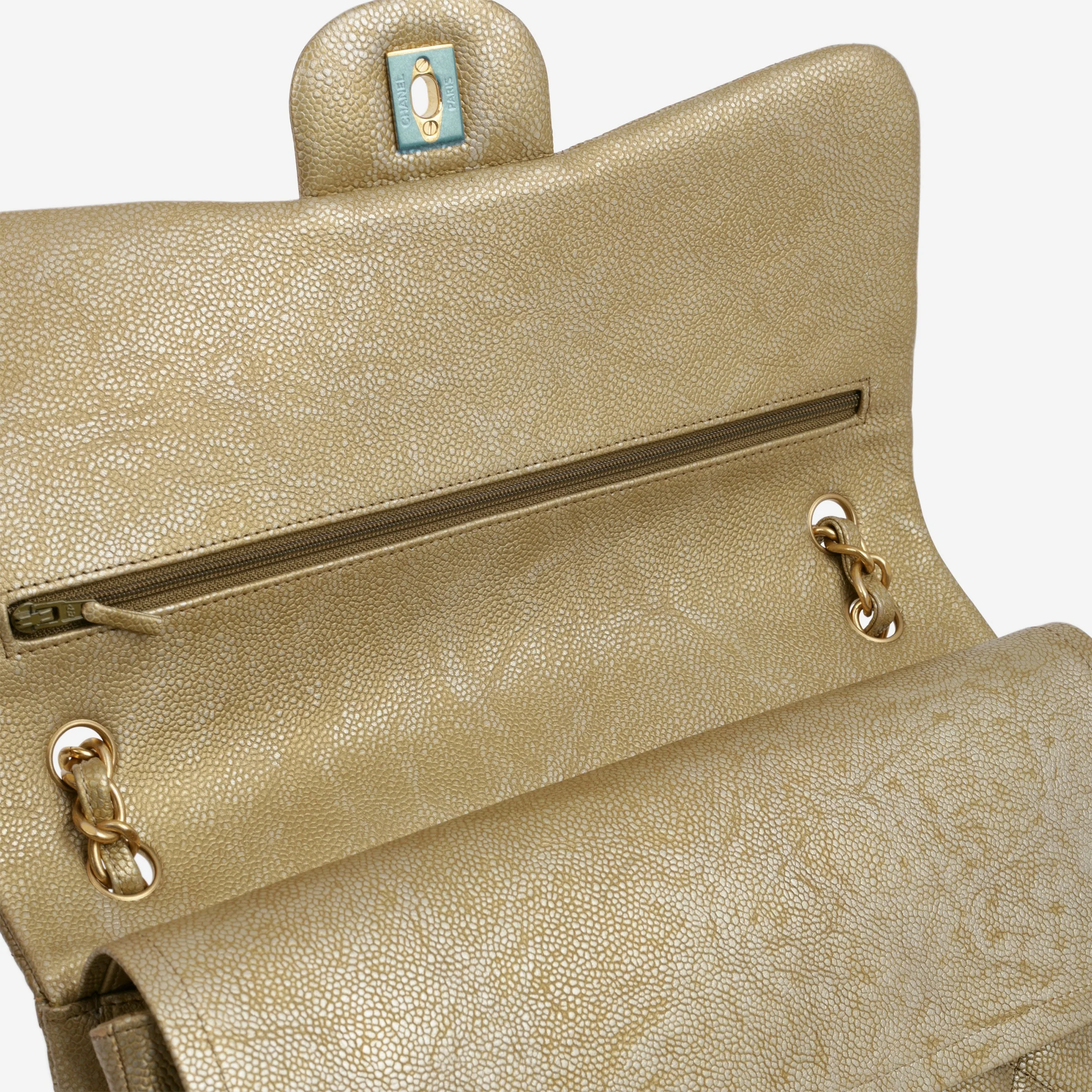 Chanel Classic Jumbo Double Flap - Gold Caviar | Gold Hardware - Image 5