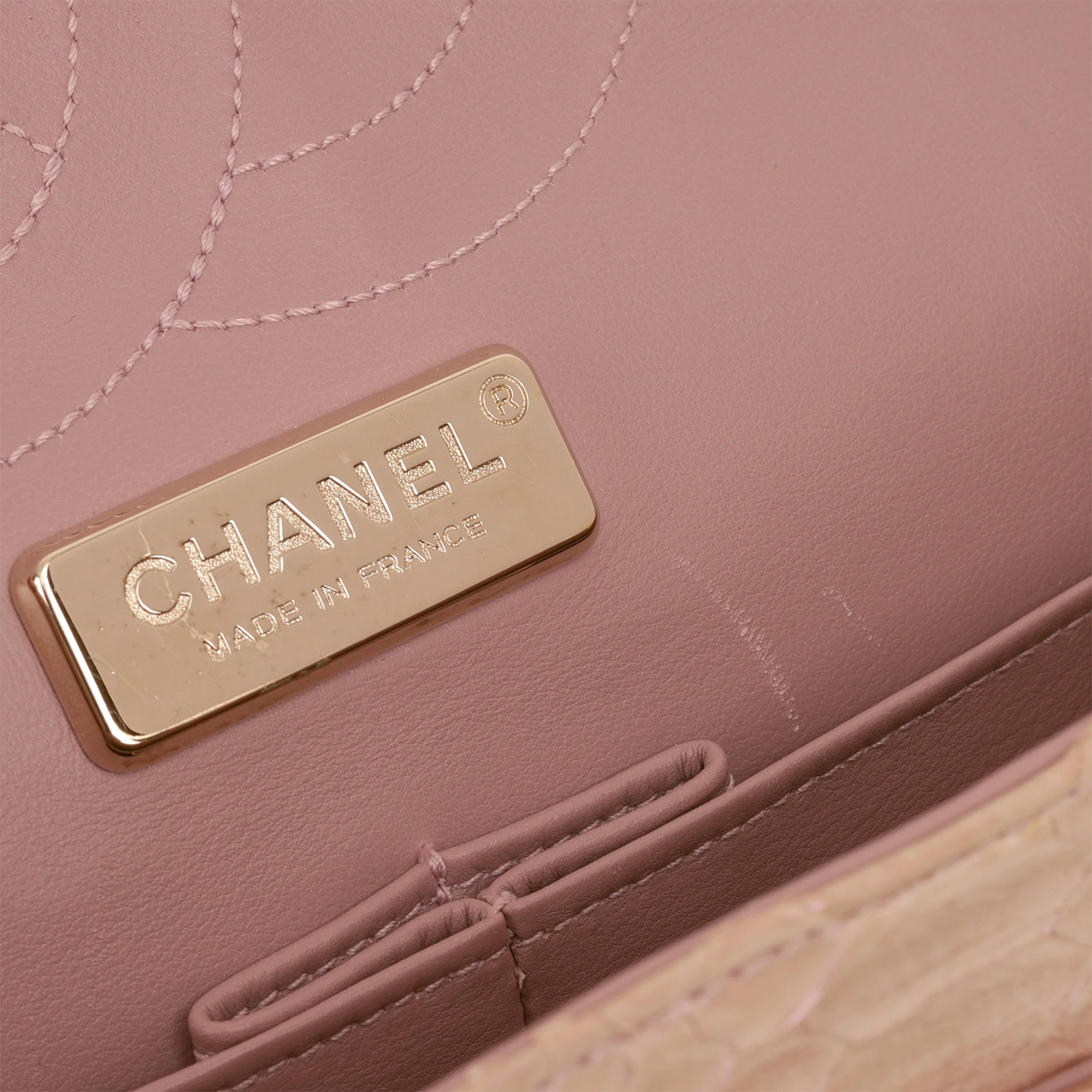Chanel Classic Jumbo Double Flap - Iridescent Pink Pyhton | Champagne Gold Hardware - Image 10