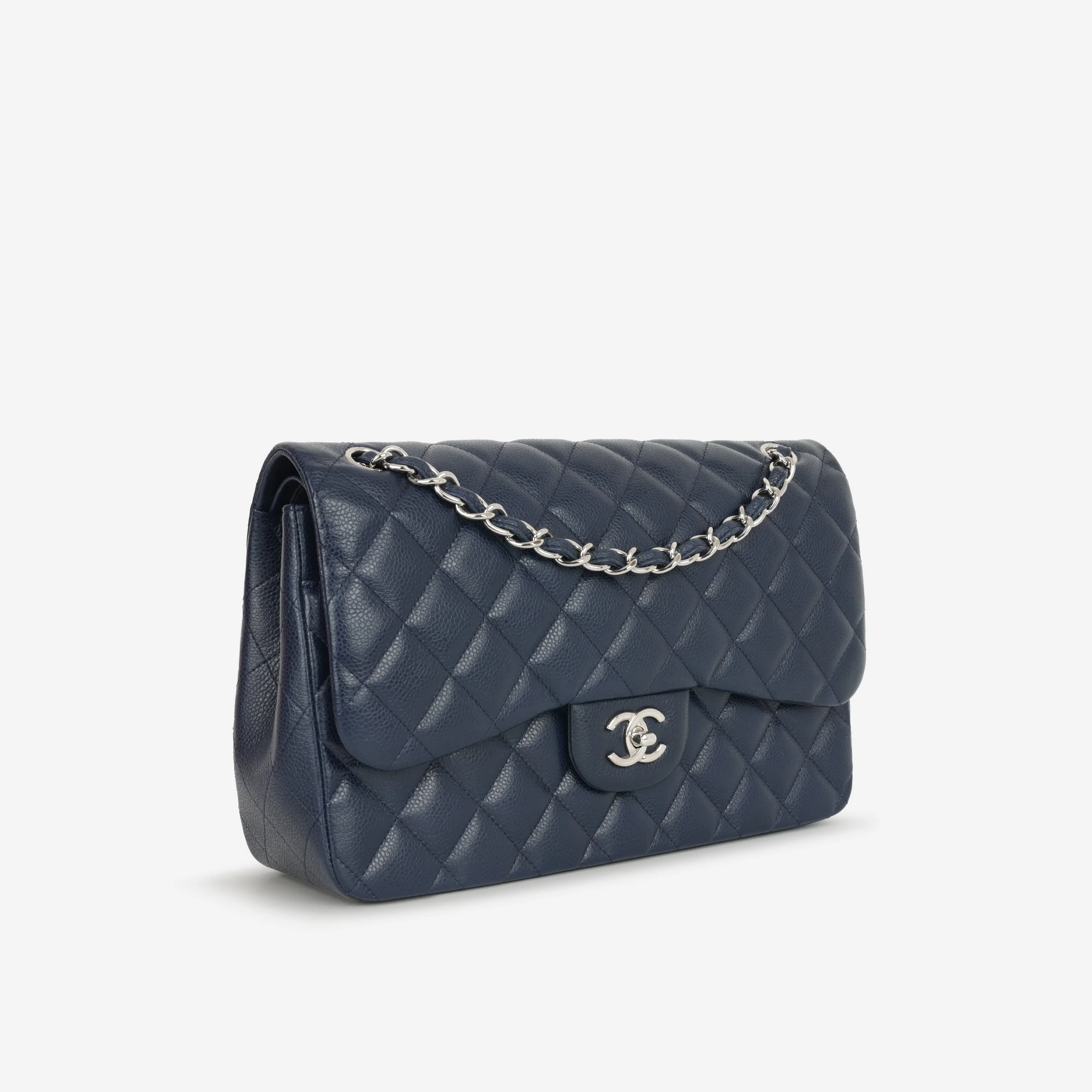 Chanel Classic Jumbo Double Flap - Navy Caviar | Silver Hardware - Image 2