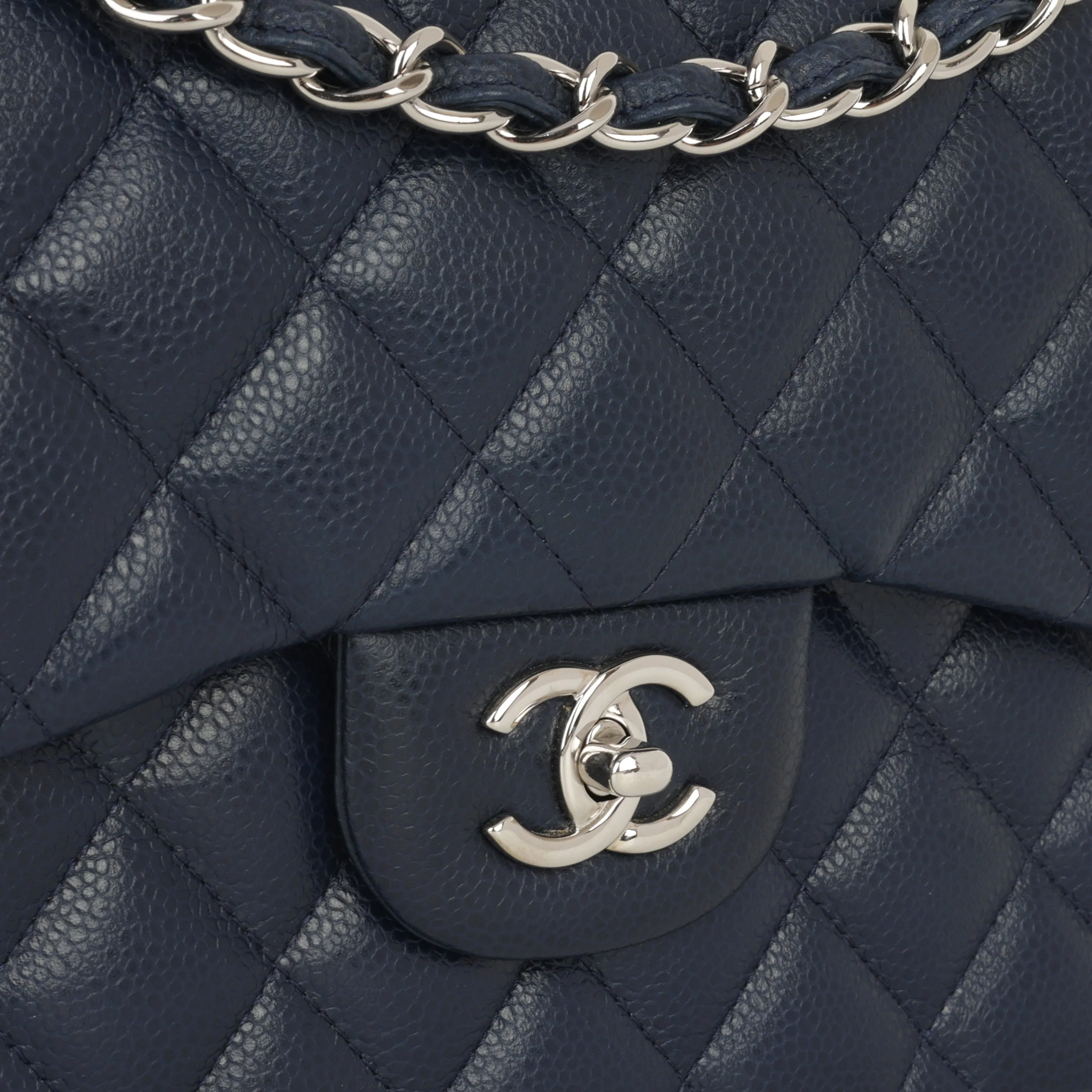 Chanel Classic Jumbo Double Flap - Navy Caviar | Silver Hardware - Image 7