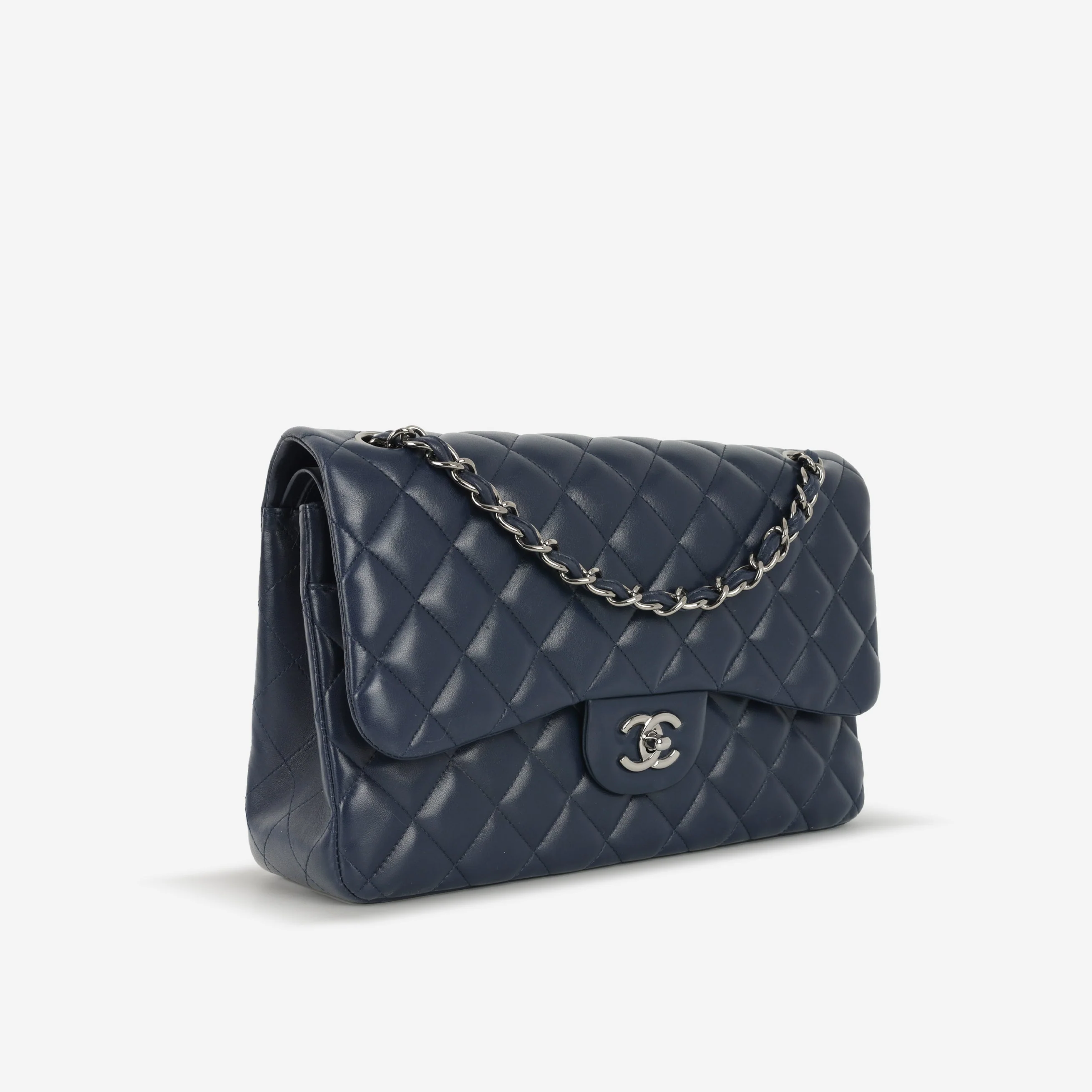Chanel Classic Jumbo Double Flap - Navy Lambskin | Ruthenium Hardware - Image 2