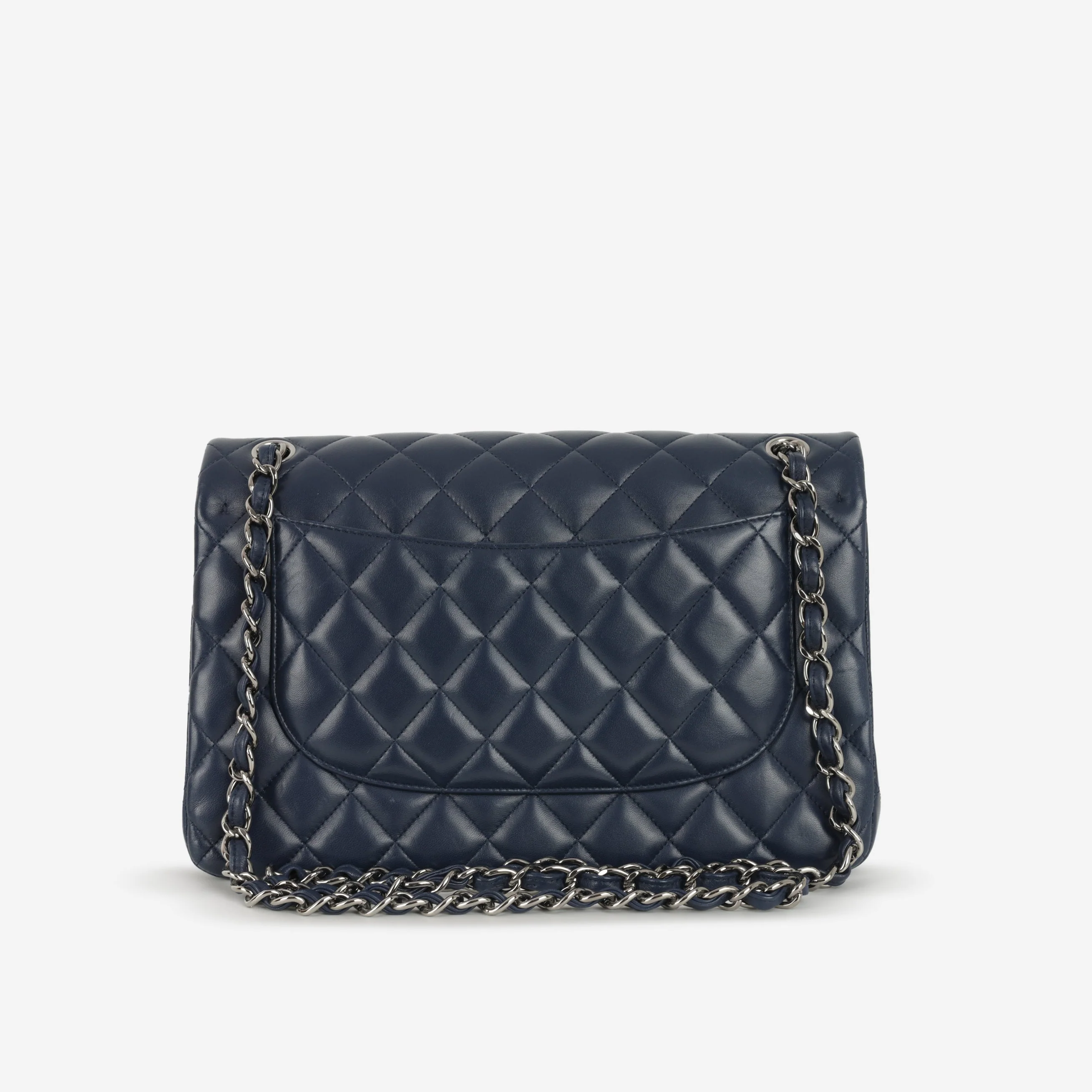 Chanel Classic Jumbo Double Flap - Navy Lambskin | Ruthenium Hardware - Image 3