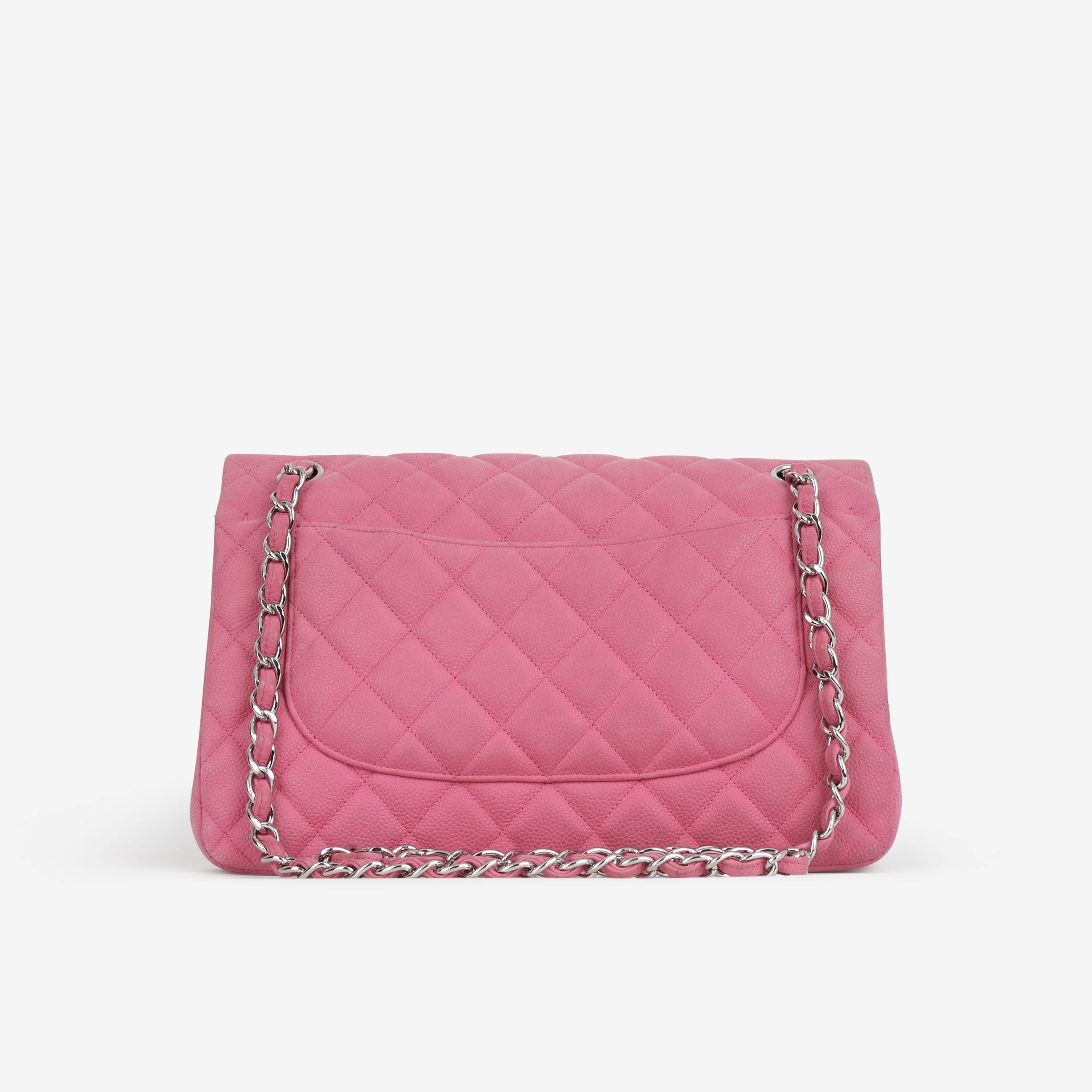 Chanel Classic Jumbo Double Flap - Pink Matte Caviar | Silver Hardware - Image 4