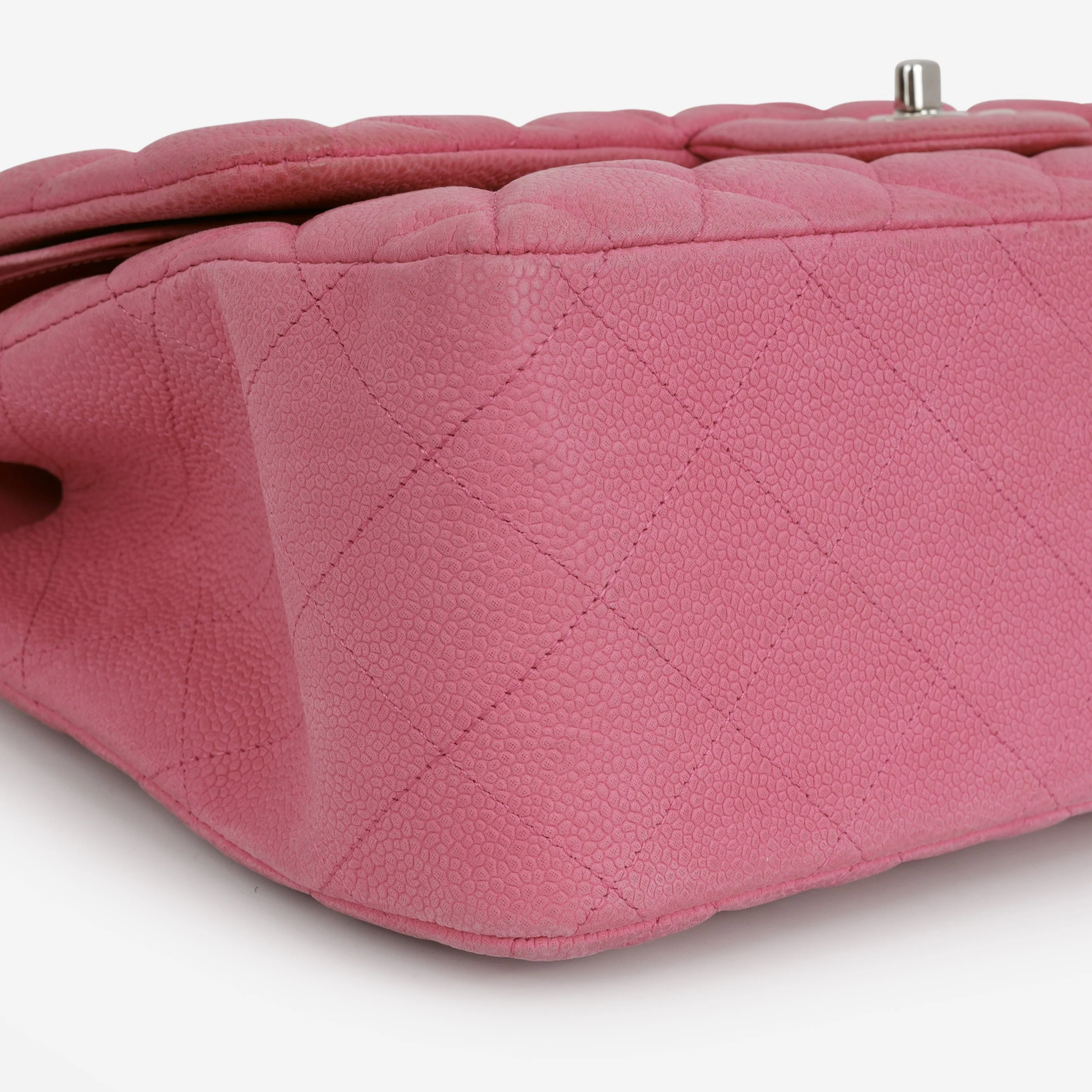 Chanel Classic Jumbo Double Flap - Pink Matte Caviar | Silver Hardware - Image 8
