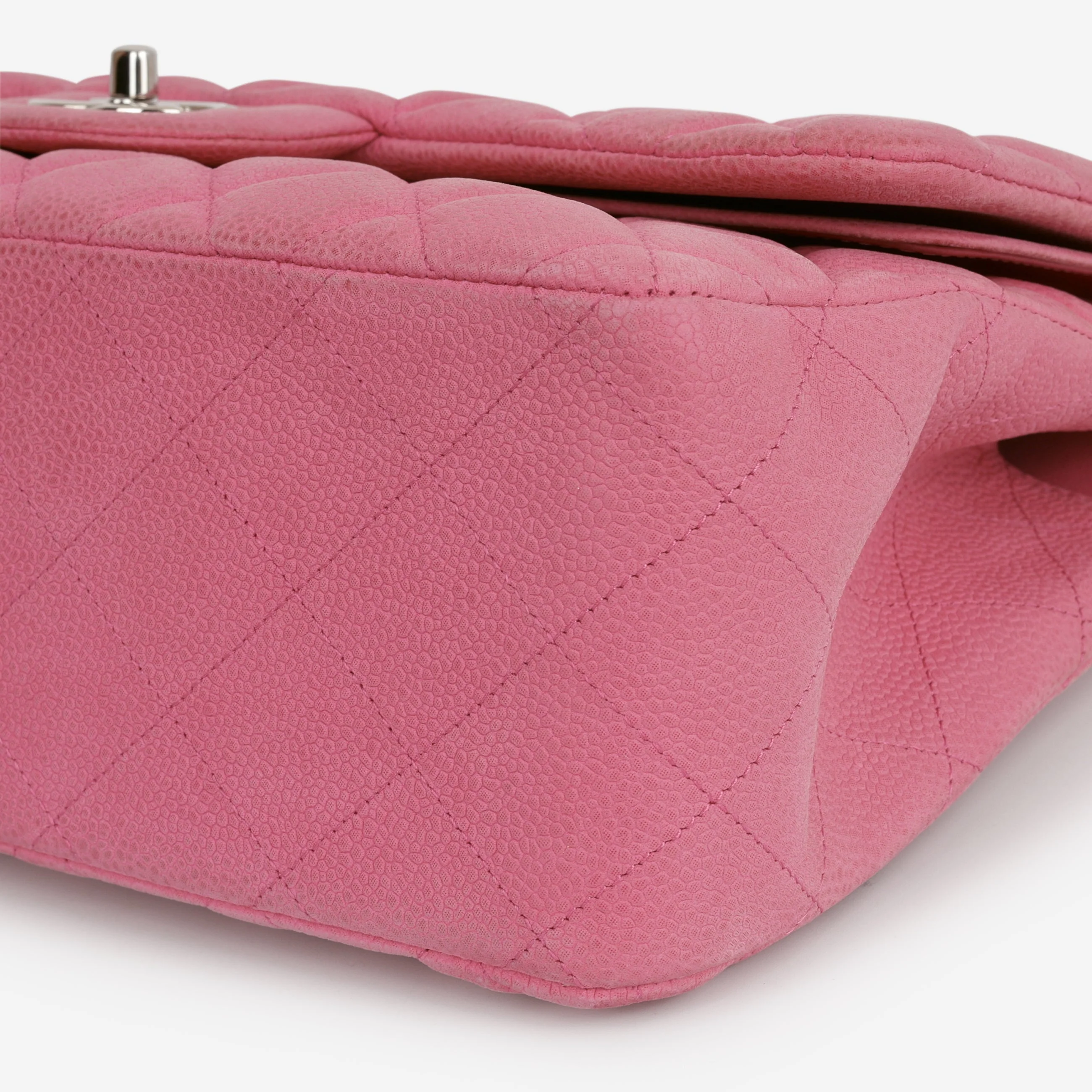 Chanel Classic Jumbo Double Flap - Pink Matte Caviar | Silver Hardware - Image 9
