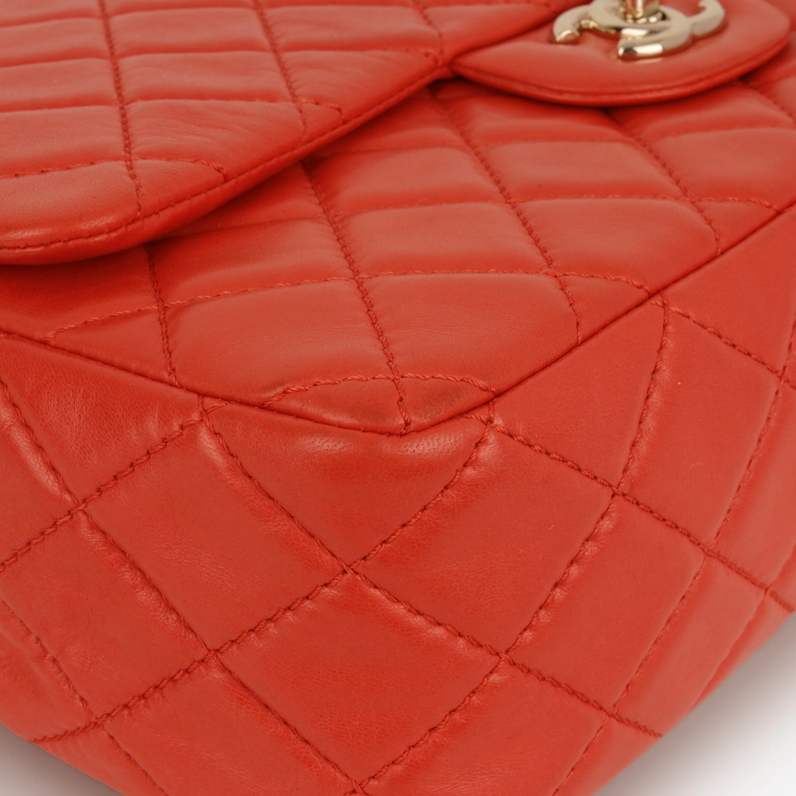 Chanel Classic Jumbo Double Flap - Red Lambskin | Silver Hardware - Image 5