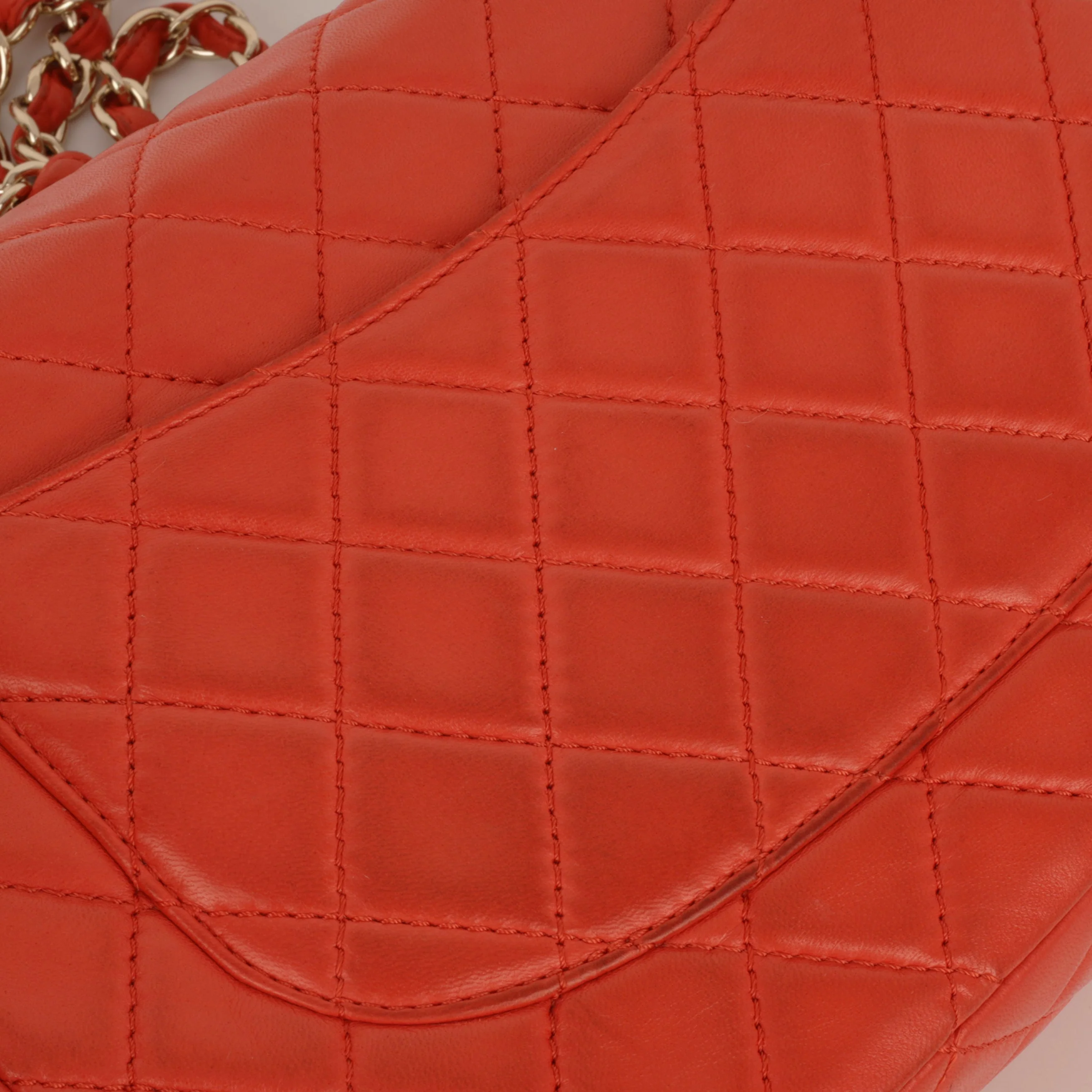 Chanel Classic Jumbo Double Flap - Red Lambskin | Silver Hardware - Image 7