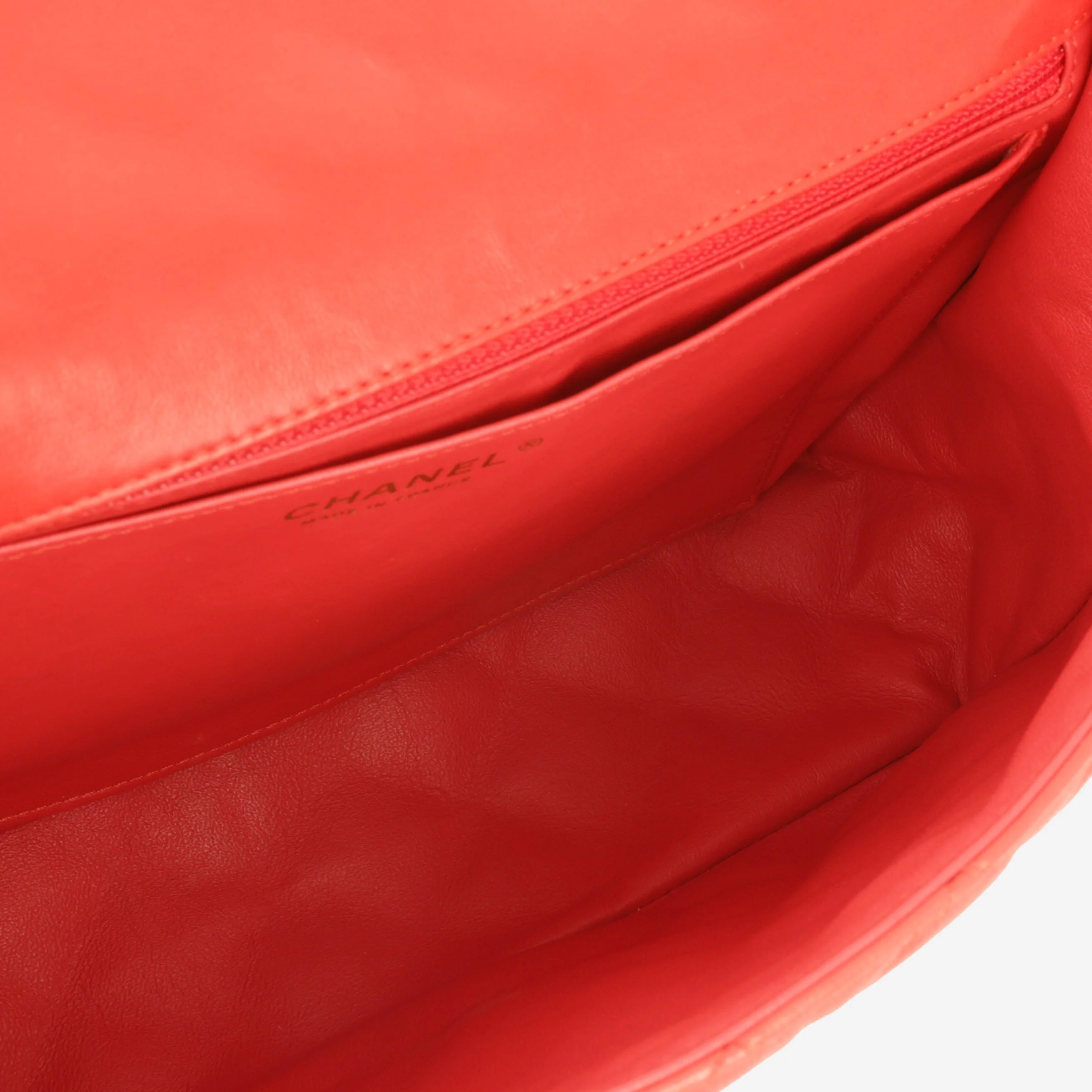Chanel Classic Jumbo Double Flap - Red Lambskin | Silver Hardware - Image 9