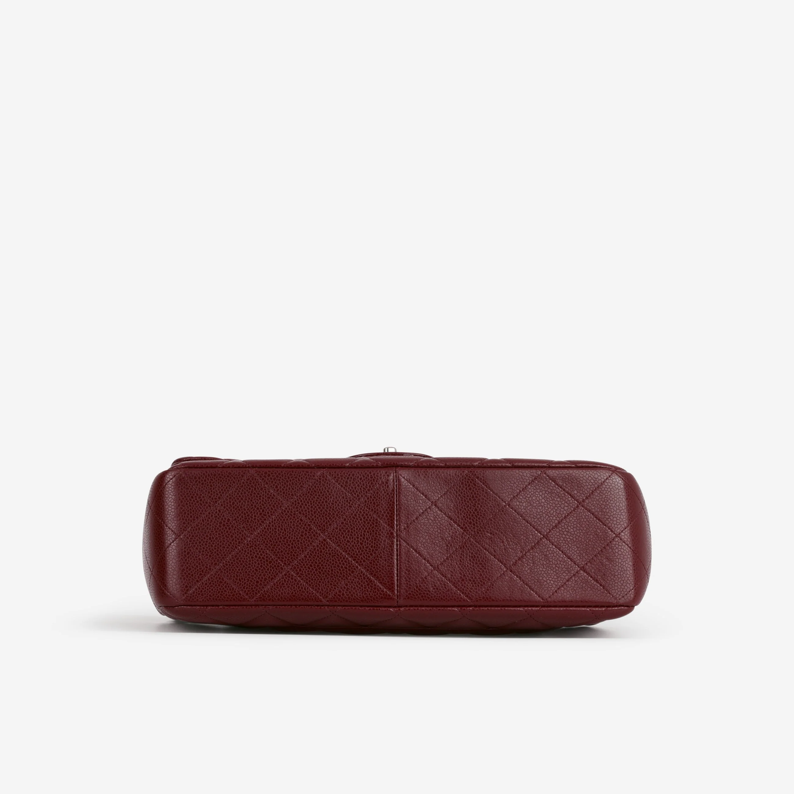 Chanel Classic Jumbo Single Flap - Burgundy Caviar | Silver Hardware - Image 4