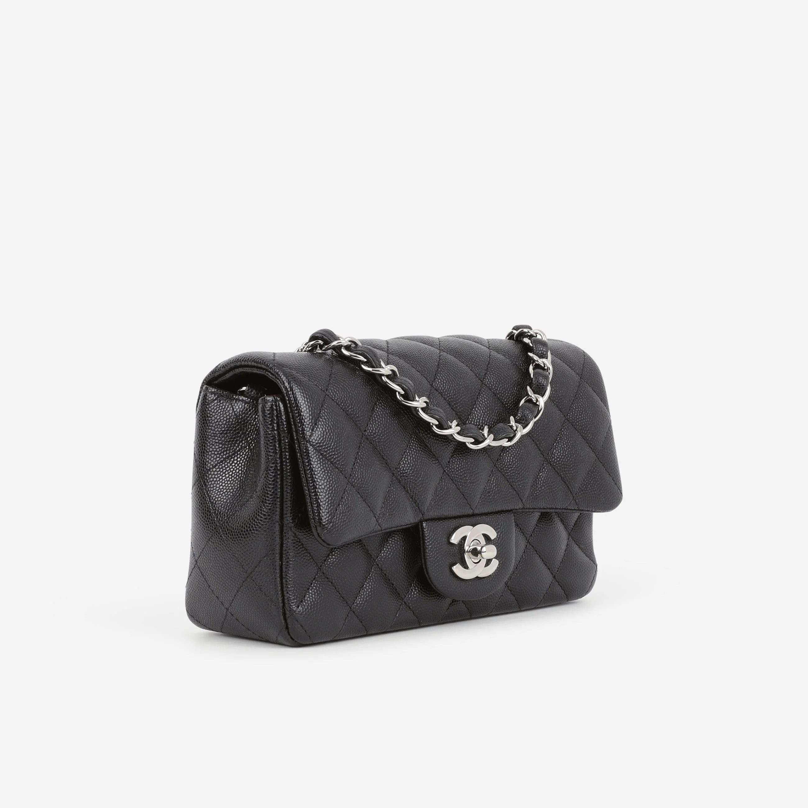 Chanel Classic Mini Flap Rectangular - Black Caviar | Silver Hardware - Image 2