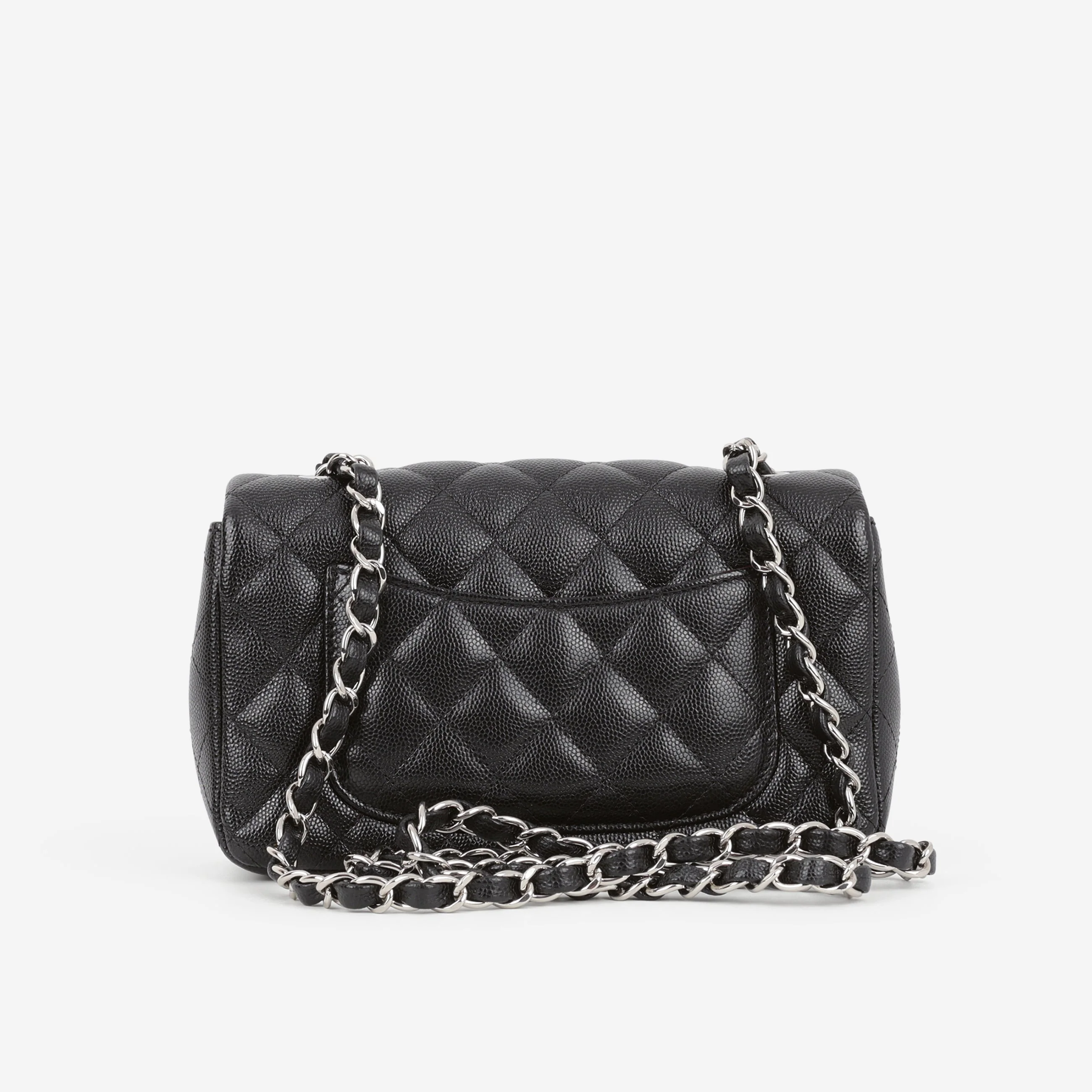 Chanel Classic Mini Flap Rectangular - Black Caviar | Silver Hardware - Image 4