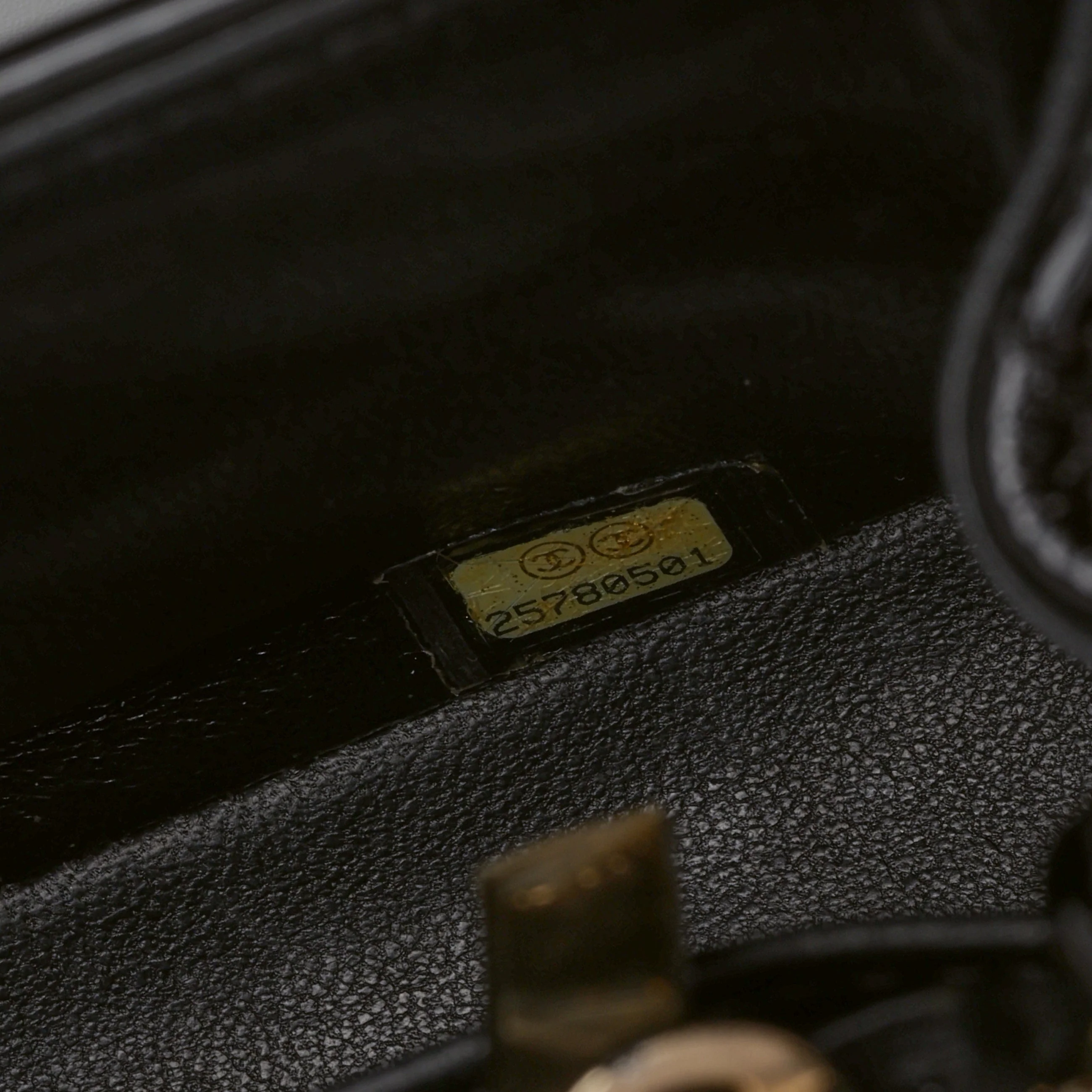 Chanel Classic Mini Flap Square - Black Patent | Champagne Gold Hardware - Image 7