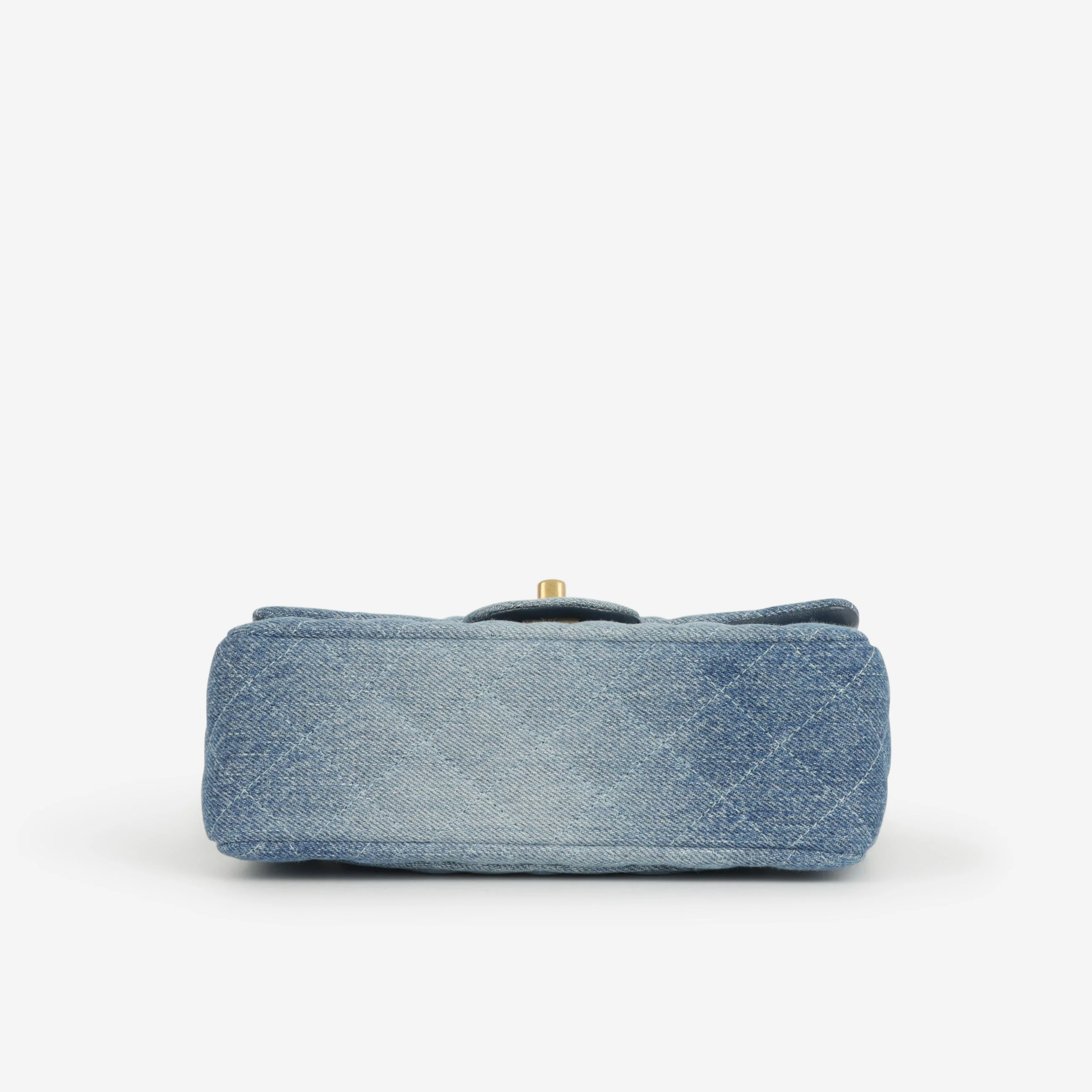 Chanel Classic Mini Rectangular - Blue Ombre Denim | Gold Hardware - Image 4