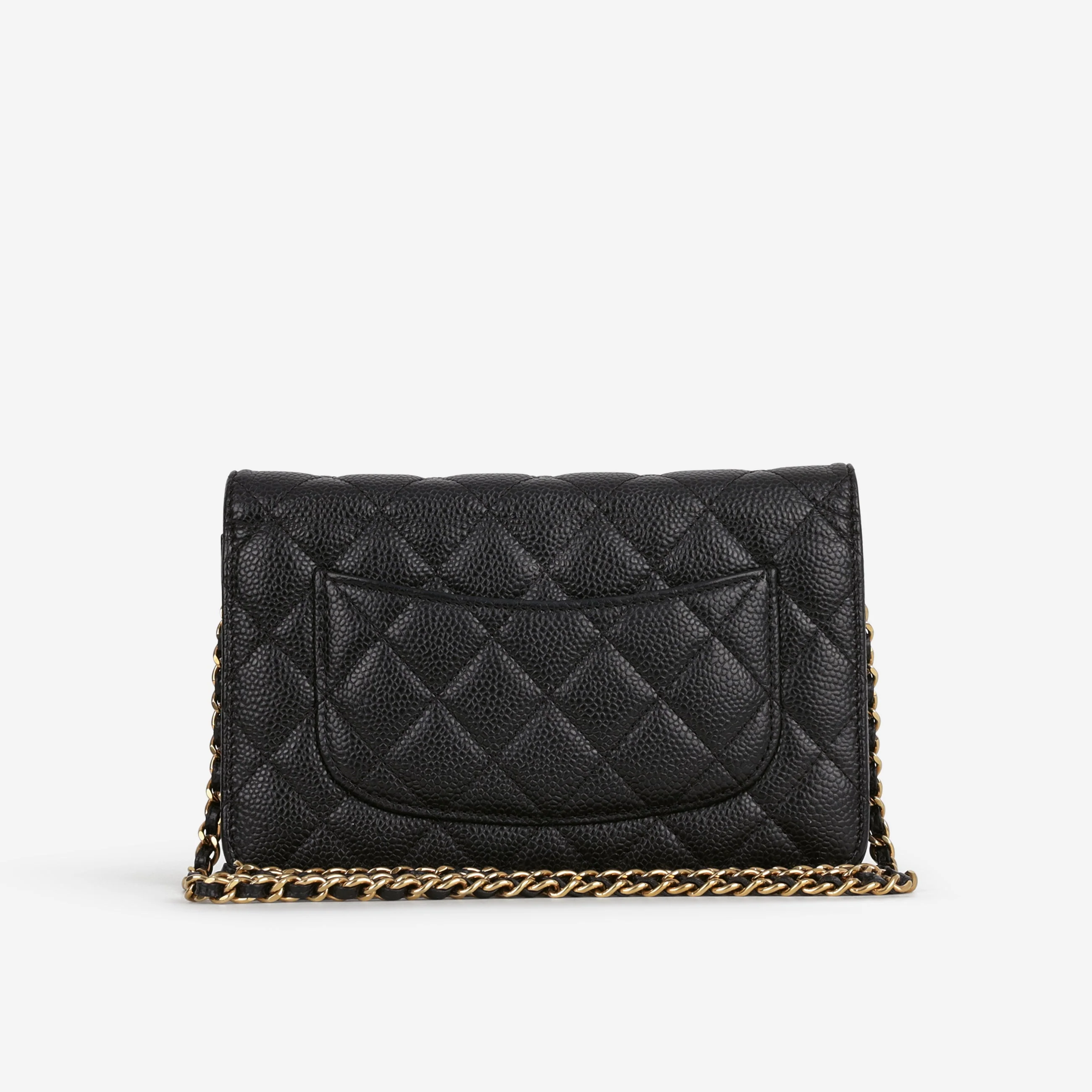 Chanel Classic Wallet on Chain - Black Caviar | Gold Hardware - Image 4