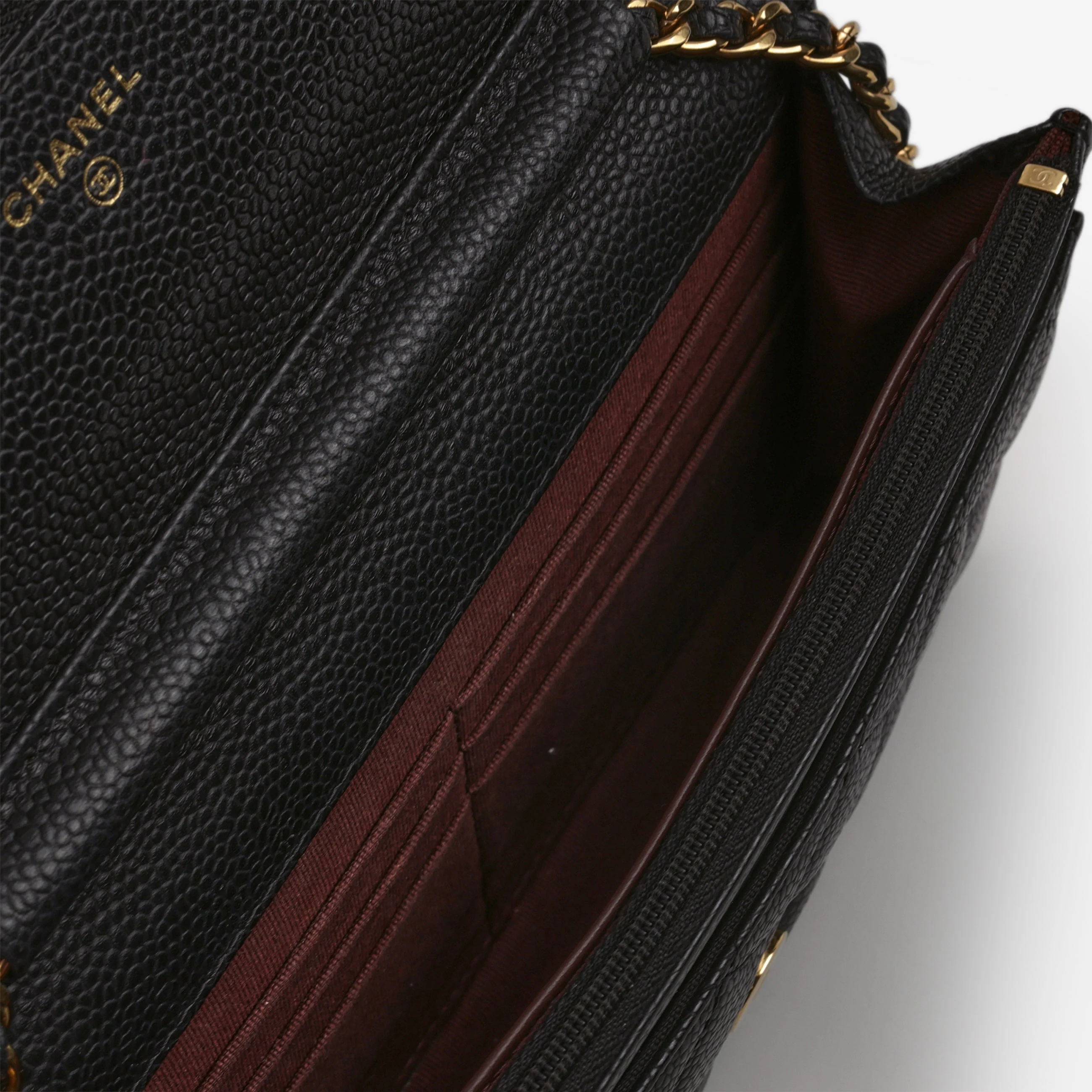 Chanel Classic Wallet on Chain - Black Caviar | Gold Hardware - Image 5