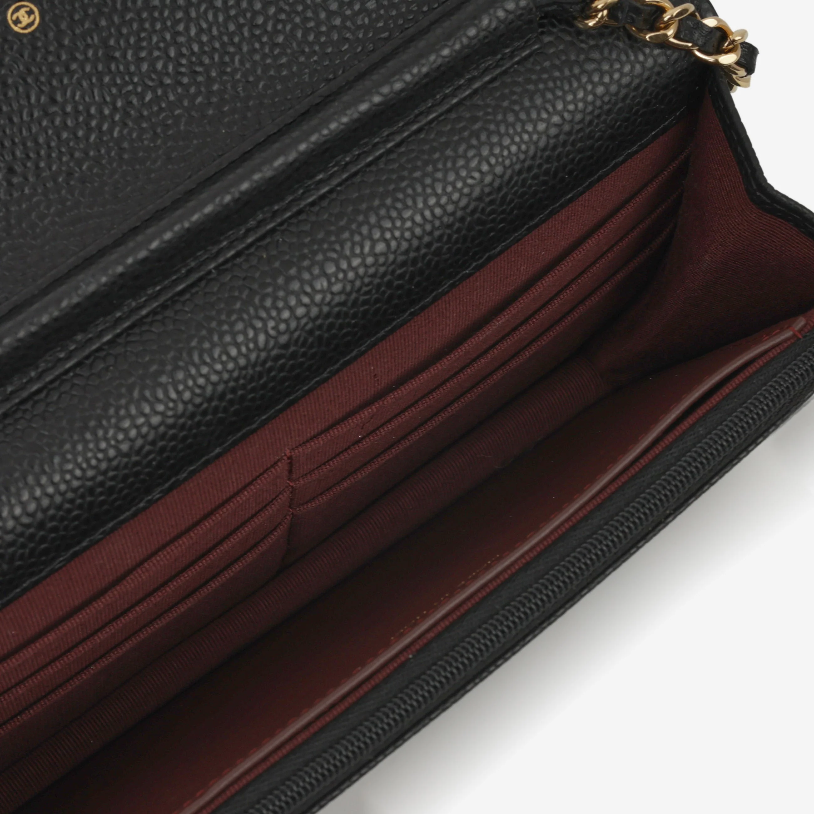 Chanel Classic Wallet on Chain - Black Caviar | Gold Hardware - Image 4