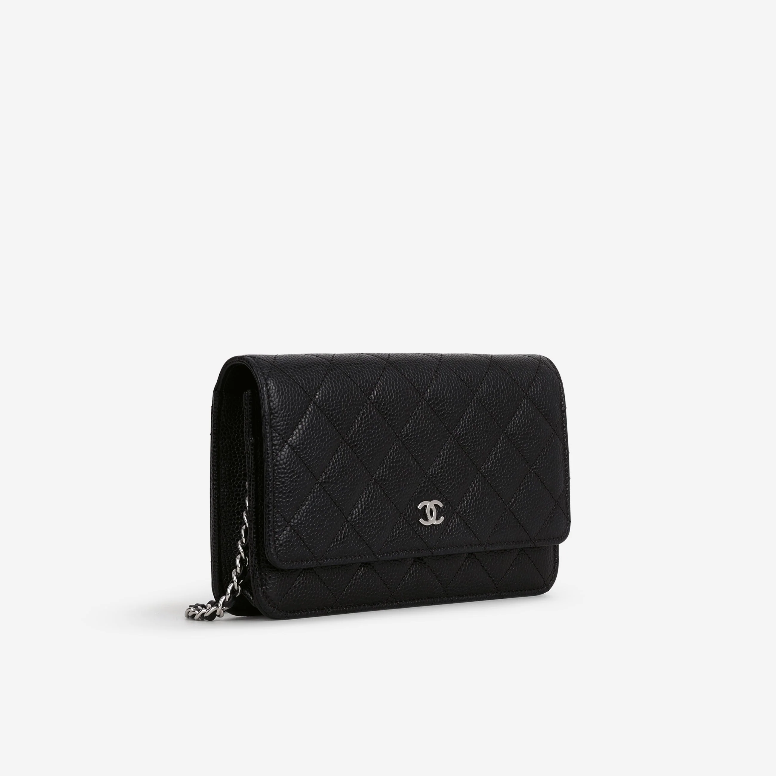 Chanel Classic Wallet on Chain - Black Caviar | Silver Hardware - Image 2