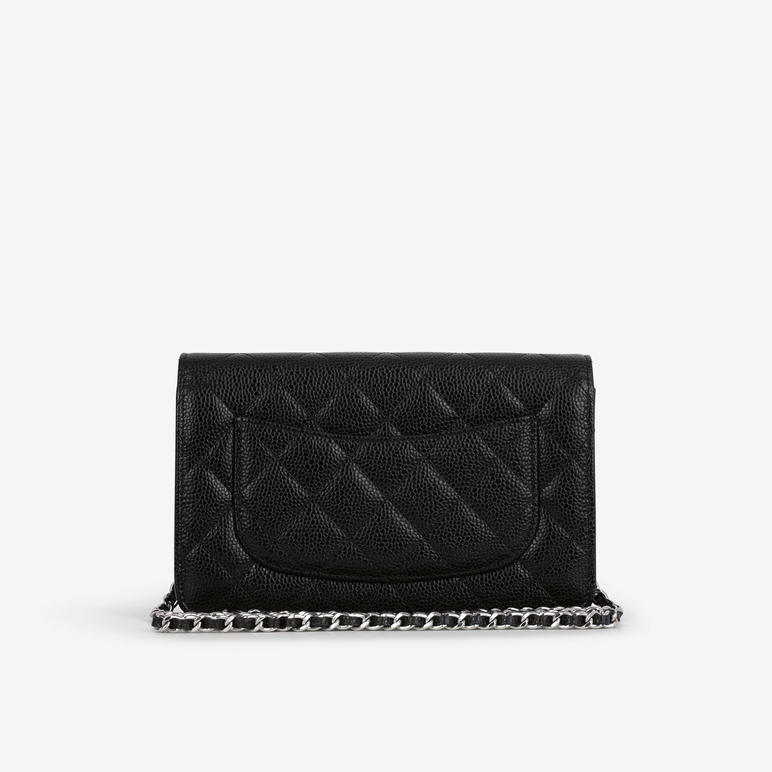Chanel Classic Wallet on Chain - Black Caviar | Silver Hardware - Image 3