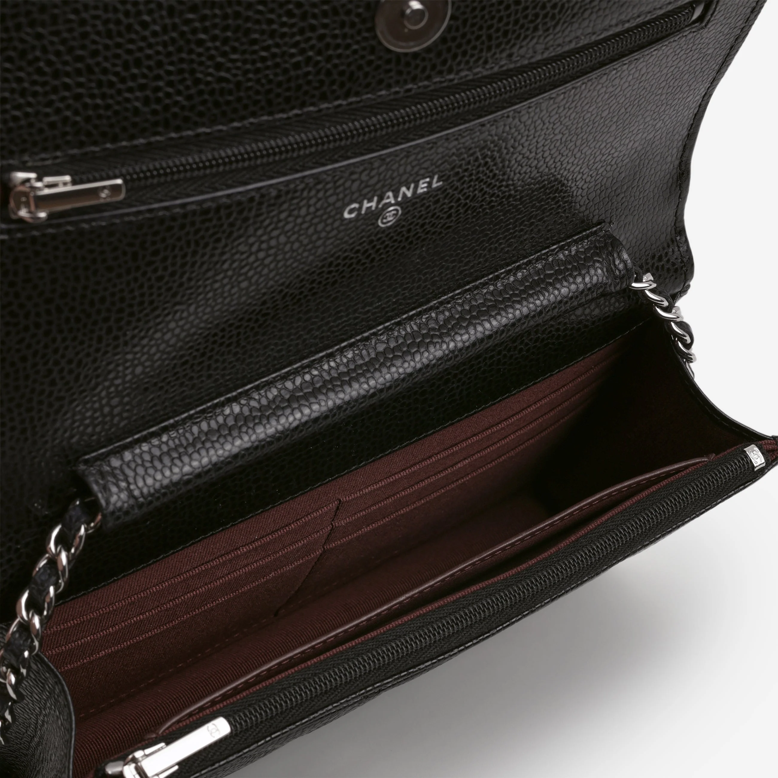 Chanel Classic Wallet on Chain - Black Caviar | Silver Hardware - Image 5