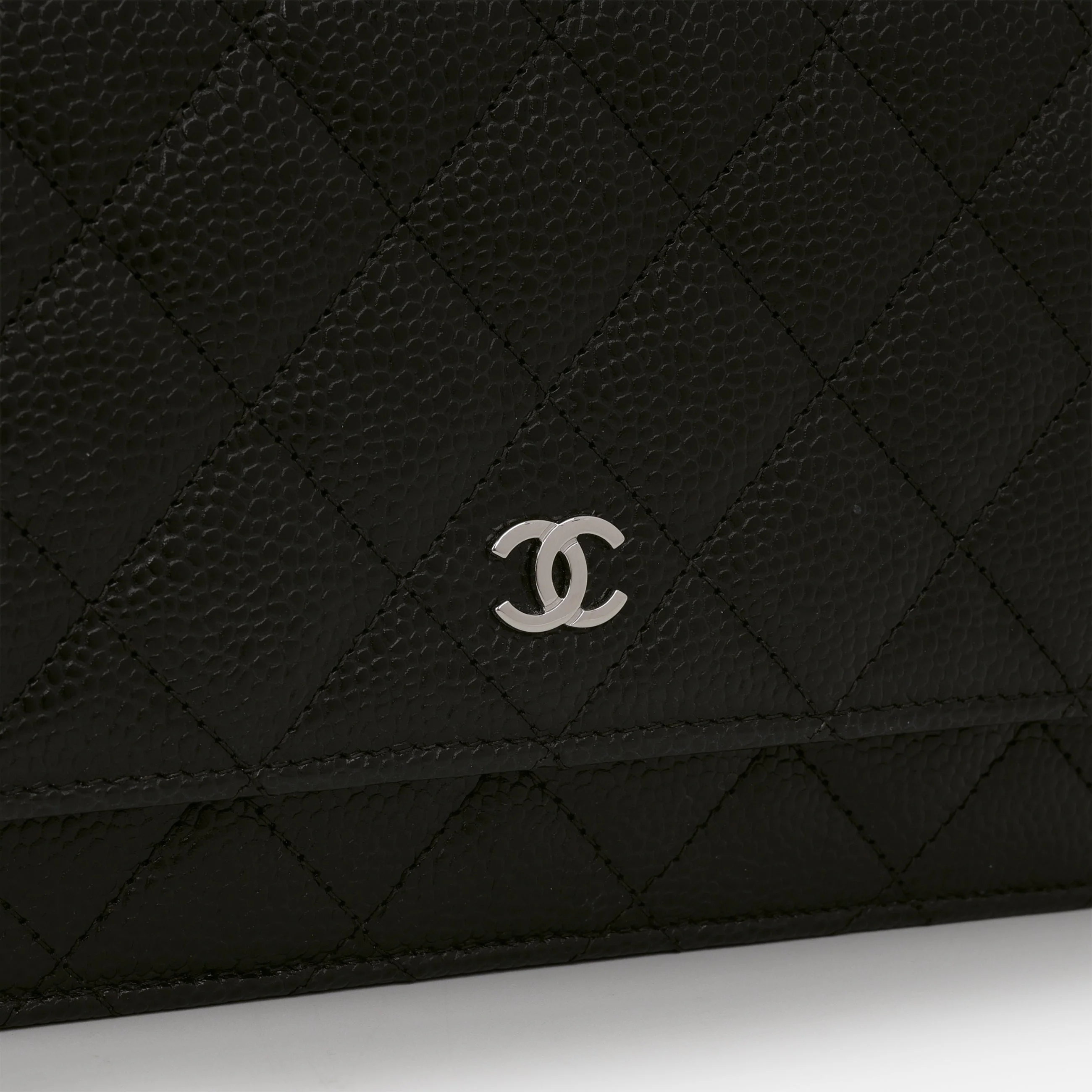 Chanel Classic Wallet on Chain - Black Caviar | Silver Hardware - Image 7
