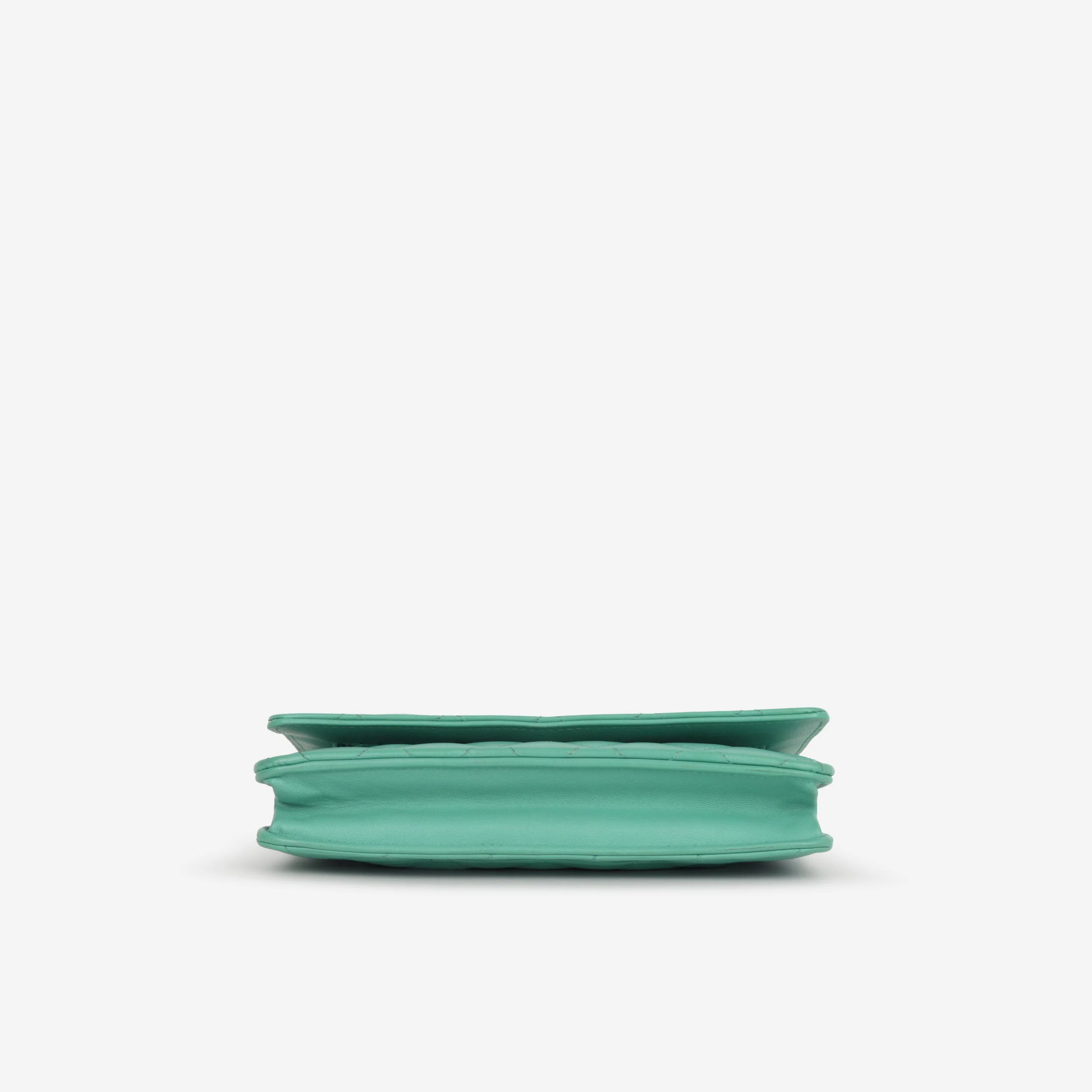 Classic Wallet on Chain - Teal Lambskin | Champagne Gold Hardware - Image 4