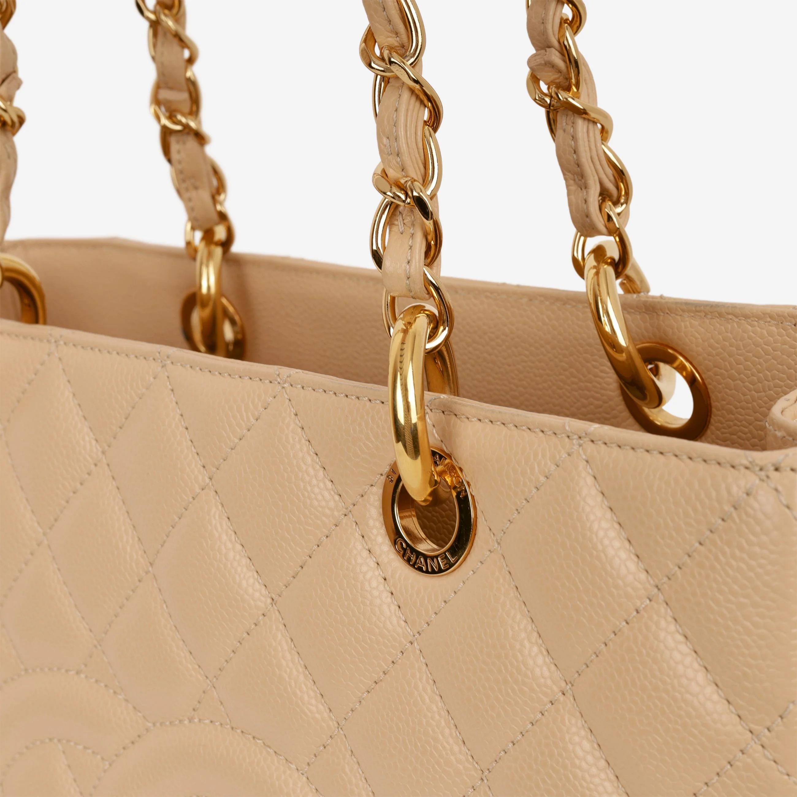Chanel GST - Beige Caviar | Gold Hardware - Image 10