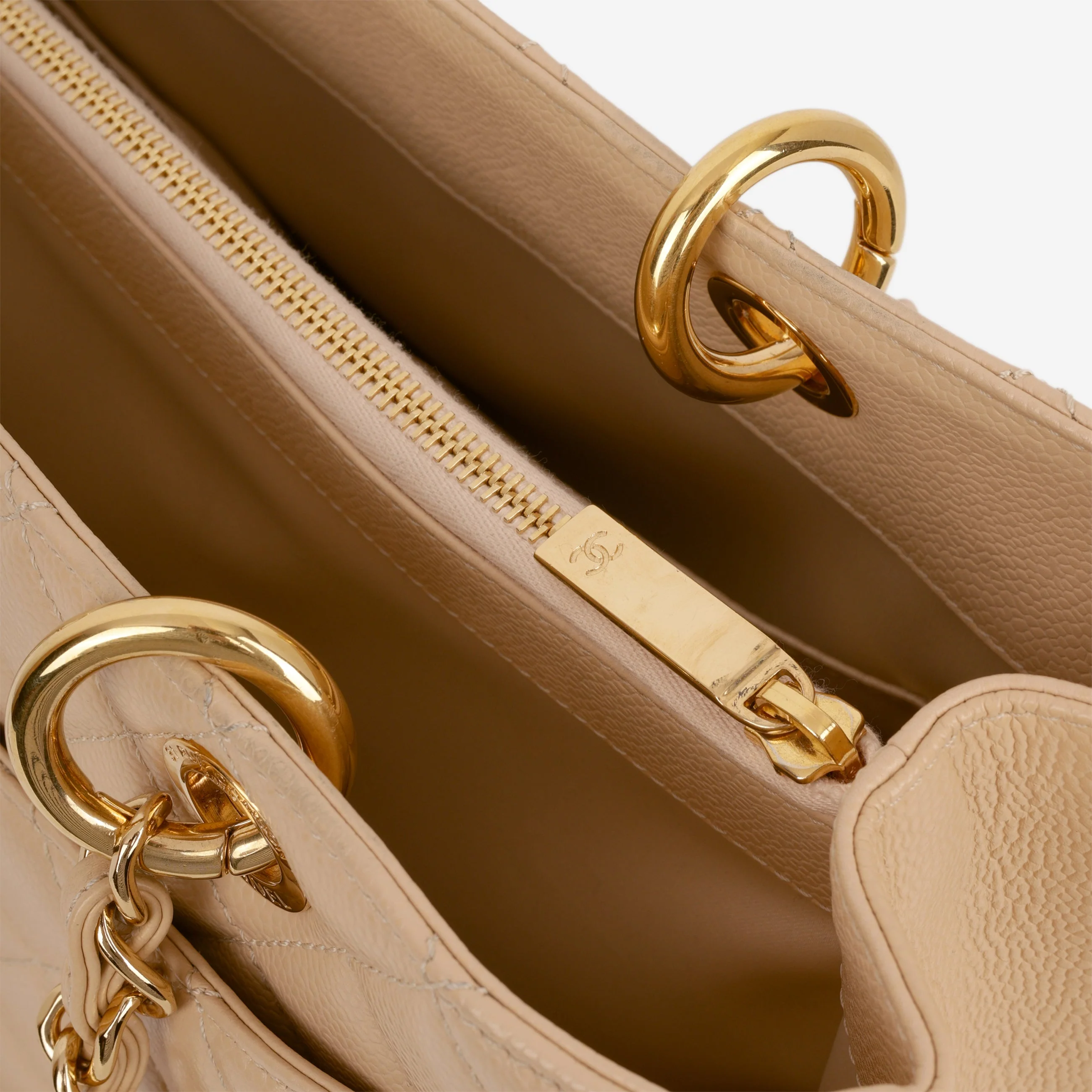 Chanel GST - Beige Caviar | Gold Hardware - Image 11