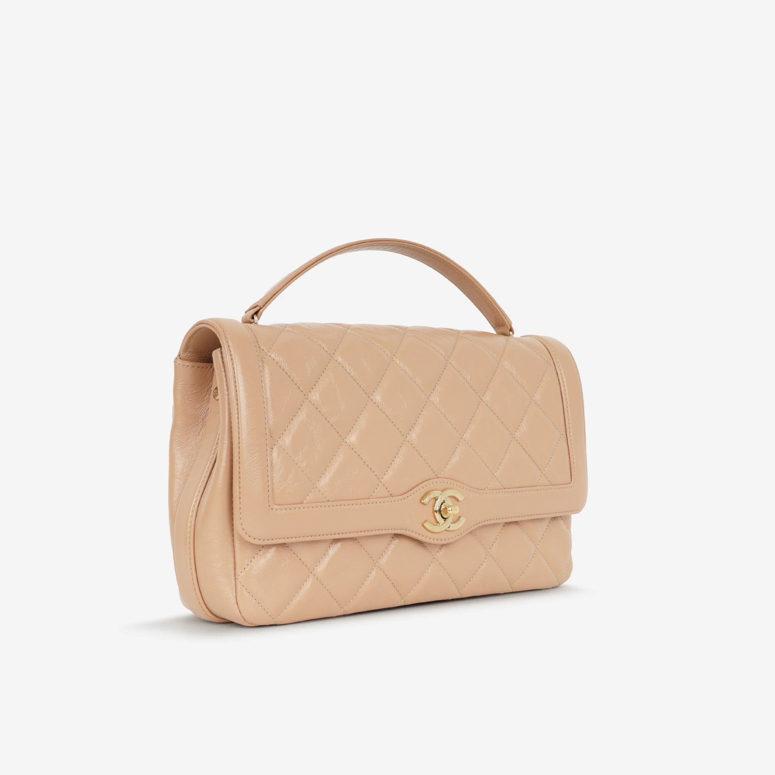 Chanel Hold The Line Flap - Caramel Shiny Crumpled Calfskin | Gold Hardware - Image 2