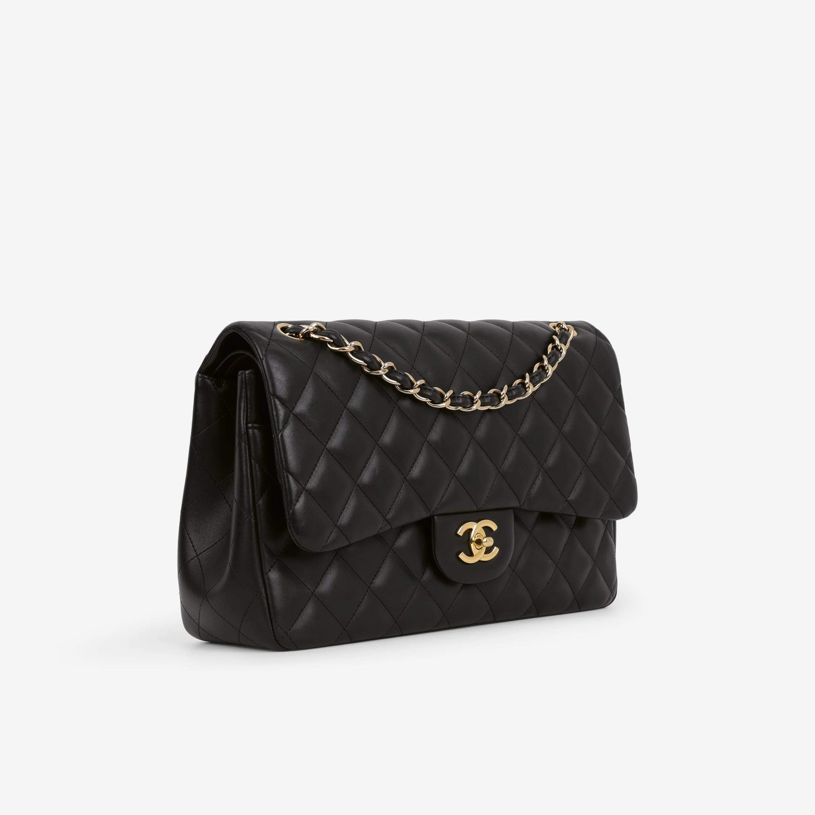 Chanel Jumbo Classic Flap - Black Lambskin | Gold Hardware - Image 2