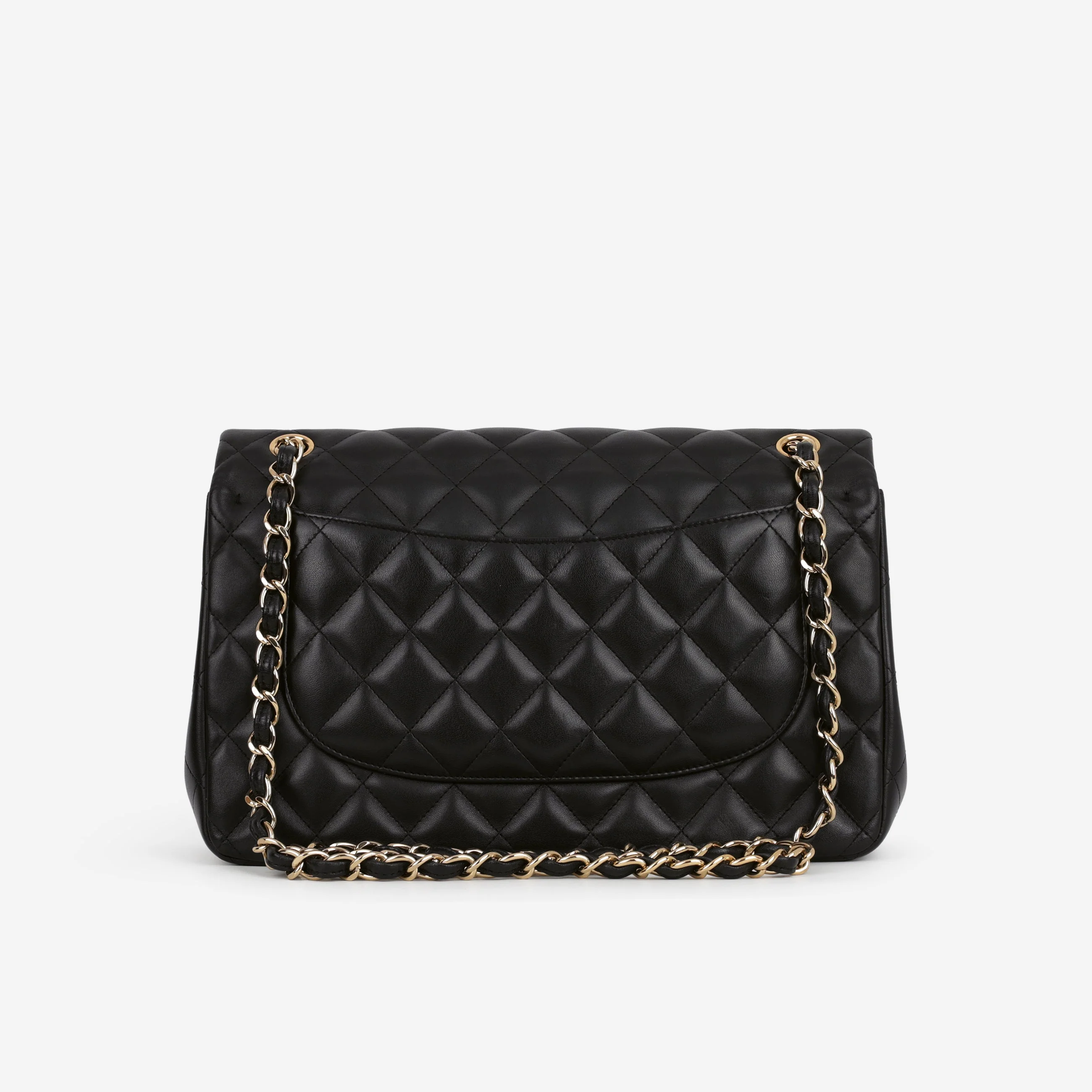 Chanel Jumbo Classic Flap - Black Lambskin | Gold Hardware - Image 3